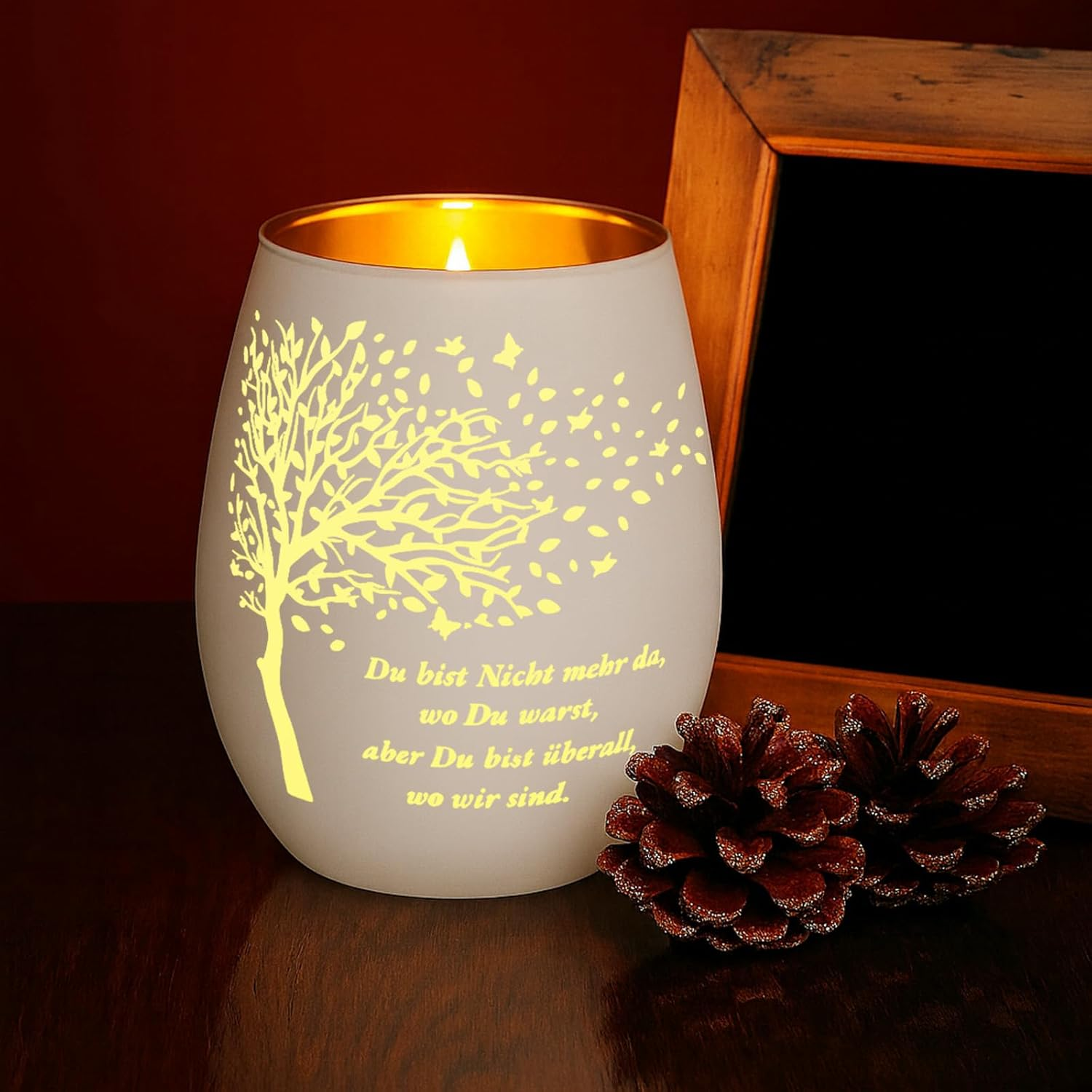 Mourning Gift, White Funeral Candle for Funerals and Memorial Parties, Elegant Tea Light as a Condolence Gift, 1 Piece in Matte White