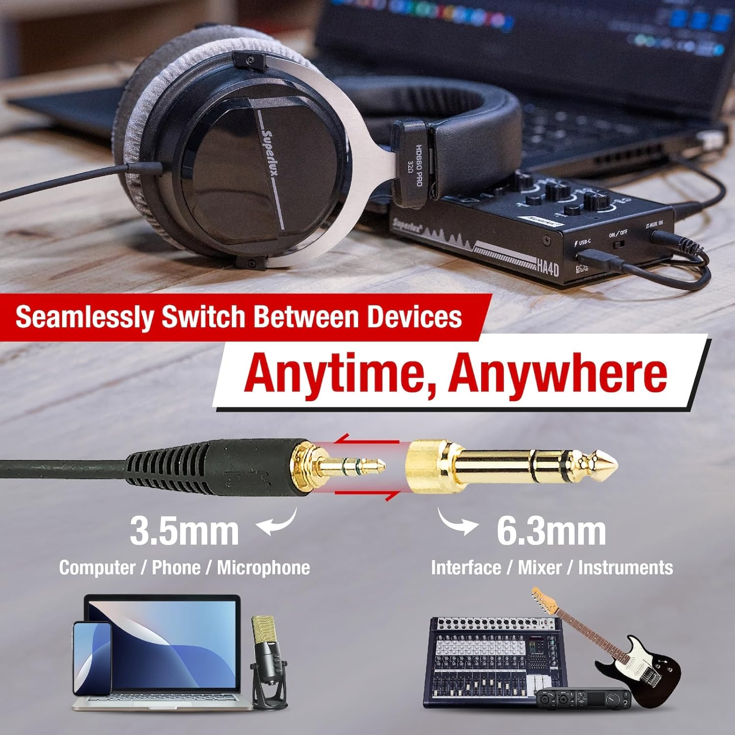 Superlux HD660PRO Sealed Professional Monitor Headphones image number 6