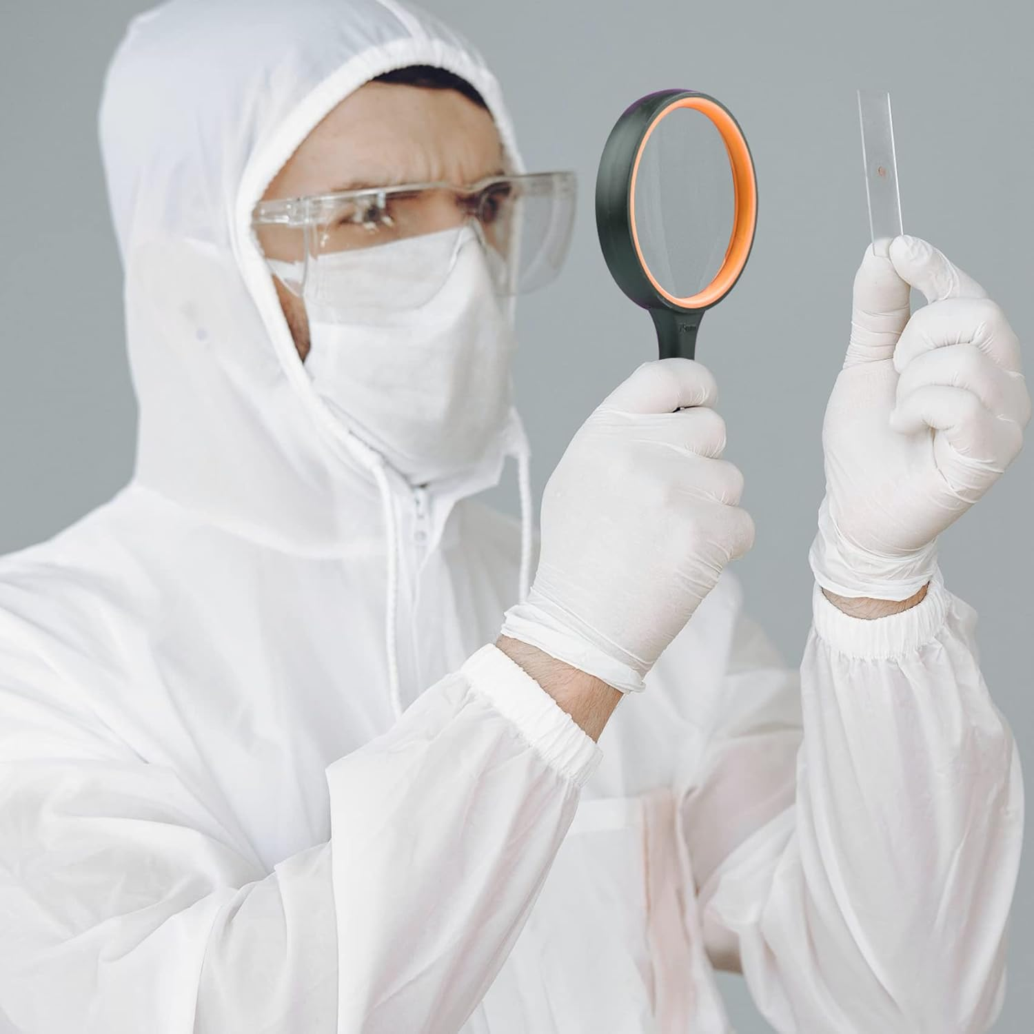 JINGIHE 10X Magnifying Glasses, 1Pc Plastic Page 75Mm Reading Magnifier for Seniors Kids, Handheld Magnifying Glass Study Supplies with Non-Slip Rubber Handle for Book Science Nature Exploration image number 5