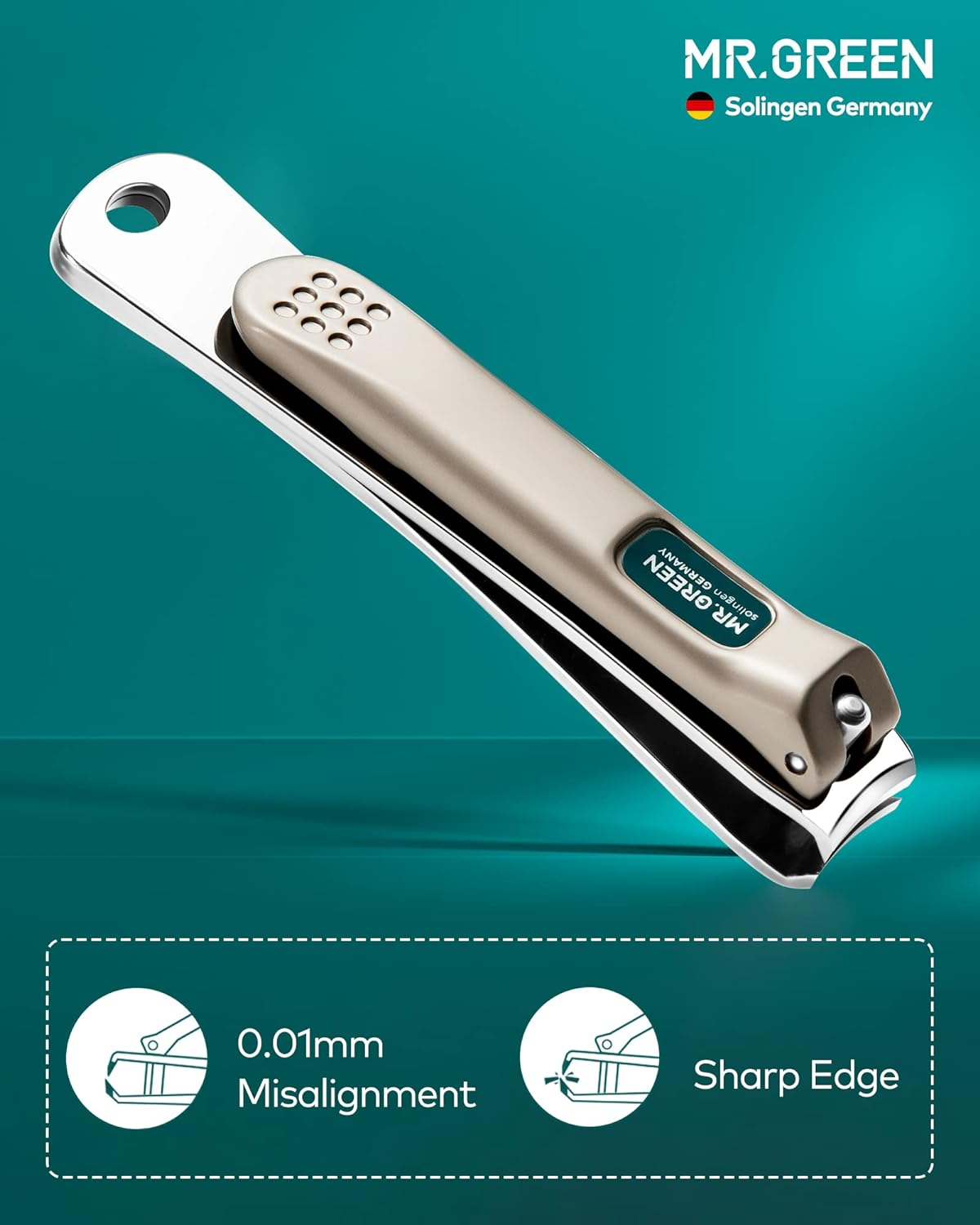 Manicure Pedicure Set, Nail Clippers Set, Medical Grade Stainless Steel Grooming Kit with Travel Case Gift Box (4 Pieces) image number 4