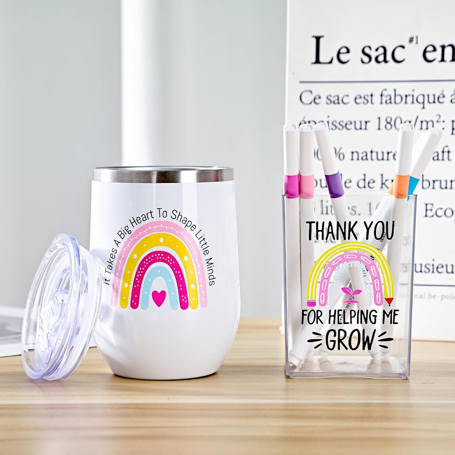 Teacher Gifts, Teacher Gifts for Women, Appreciation Set from Students, Teacher Christmas Gifts, Pink image number 3