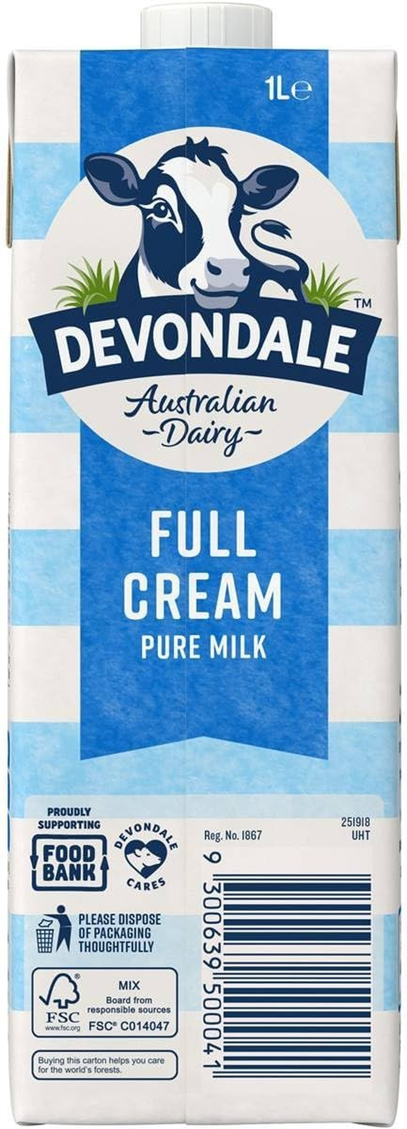 Murray Goulburn Devondale Full Cream Milk 1 Litre image number 2