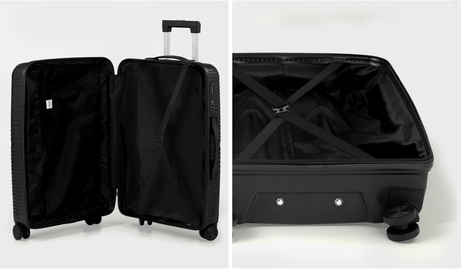 MAZAM 20/24/28 Inch Suitcase Luggage Set, Travel Suitcase with Wheels, Carry on Trolley Hardshell Suitcase,T-Sa Lock& Airline Approved, Black image number 4