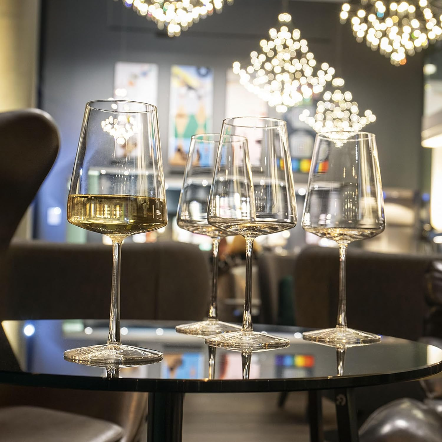 St&ouml;lzle Lausitz White Wine Goblets Power 400 Ml I White Wine Glasses Set of 6 I Modern Wine Glasses Dishwasher Safe I White Wine Goblet Set Shatterproof I like Mouth-Blown I image number 2