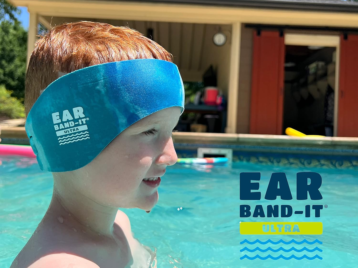 EAR BAND-IT Ultra Swimming Headband &ndash; Swim Ear Band to Block Water & Secure Earplugs &ndash; Kid & Adult Sizes &ndash; Water Protection for Bath, Shower, Pool, Beach, Lake (Medium Ages 4-9) image number 6