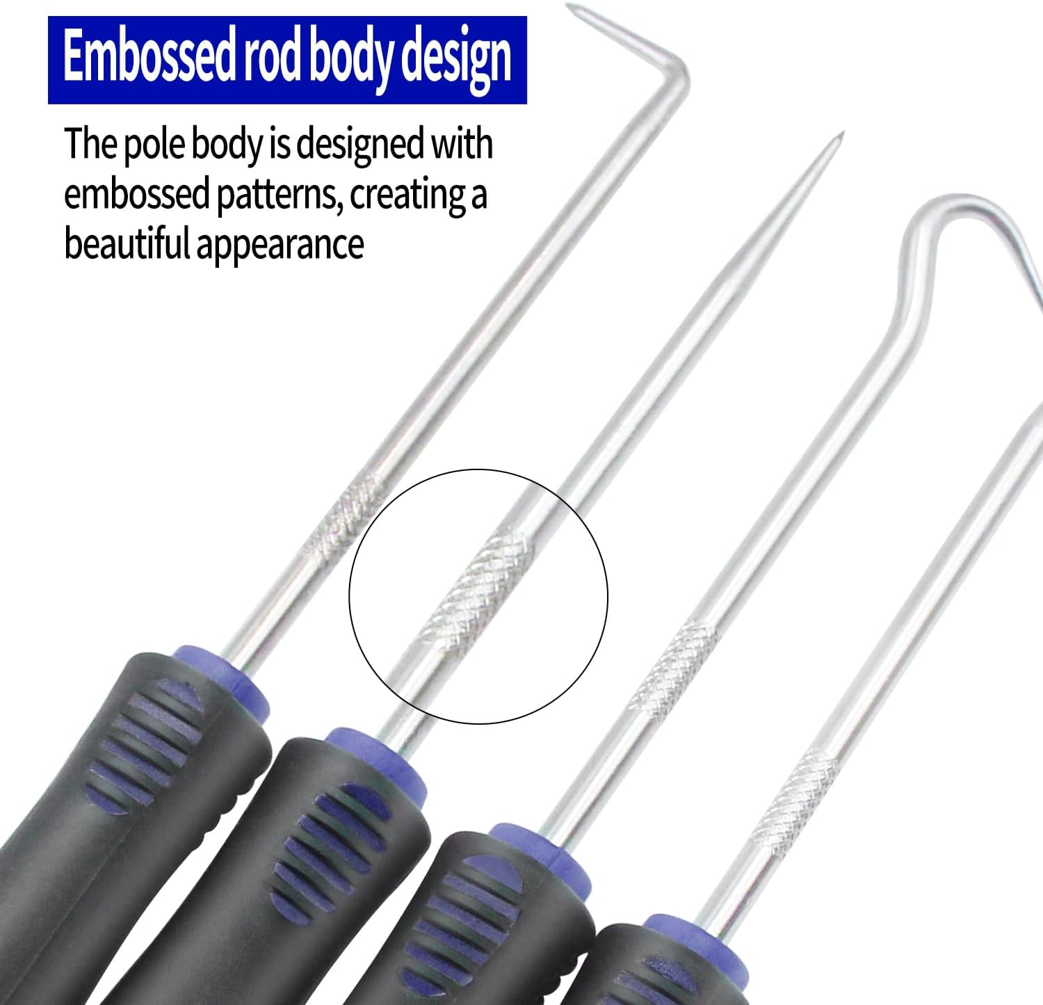 Wetado Pick and Hook Set, Automotive Pick Tool Set for Car Auto Oil Seal/O-Ring Seal Gasket Pick Mini Hooks Puller Remover (4PCS) image number 3