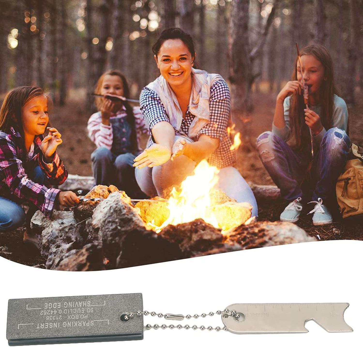 Yotsuba Professional Magnesium Fire Starter Kit - Survival Fire Steel with Flint Striker & Bottle Opener | All-Weather Emergency Fire Starter Tool for Camping, Hiking & Outdoor Adventures image number 5