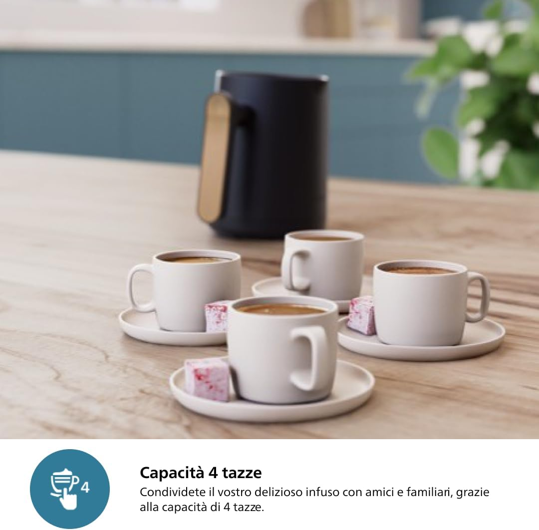 Philips 5000 Series Turkish Coffee Machine, K&ouml;zde Turkish Coffee Cooking Function, Easy to Use Touch Keys Black & Copper, HDA150/60 image number 5