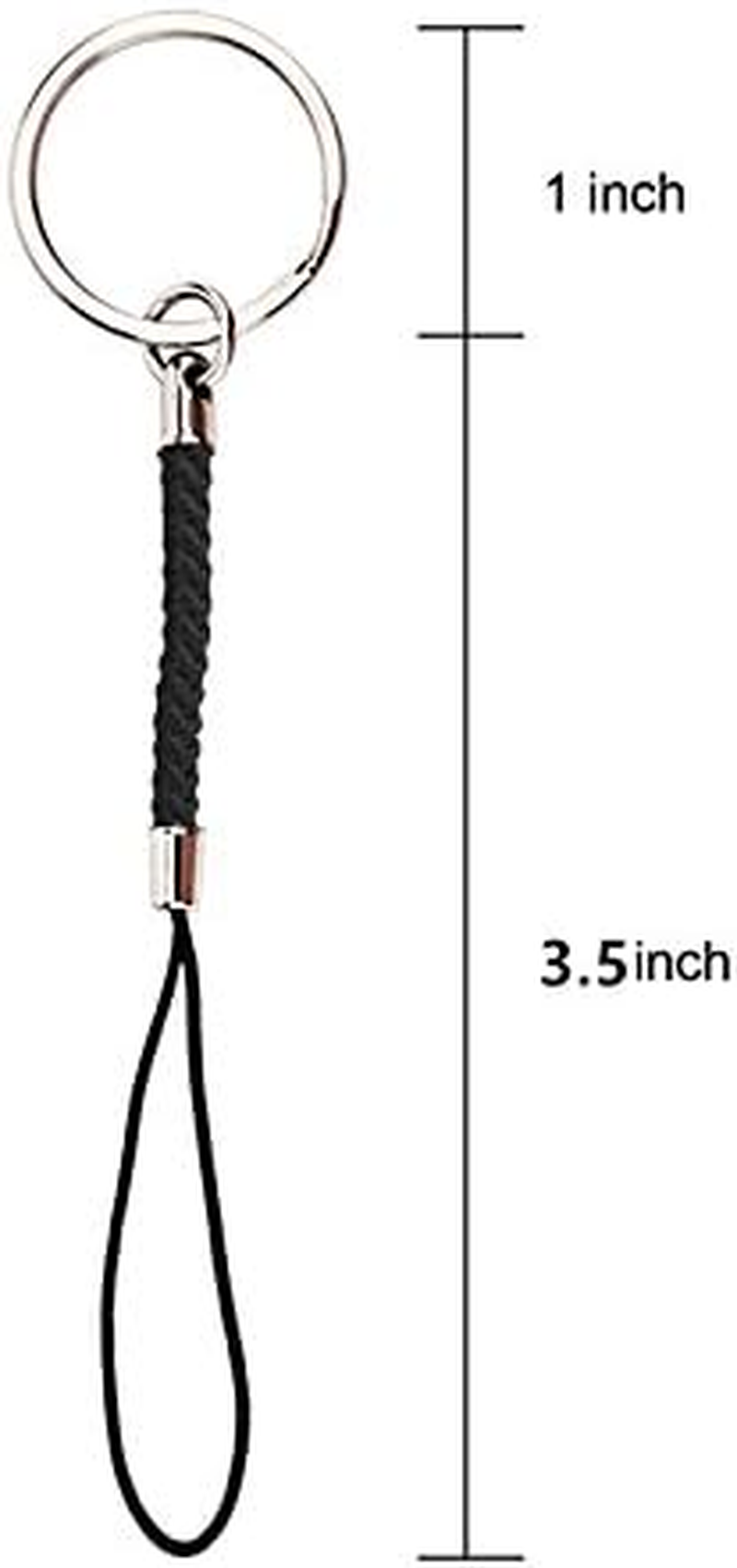 Sunmns Split Key Chain Rings with Lanyards Rope for USB Flash Drive, MP3, MP4, Key Finder and ID Card Badge, 30 Pack image number 2