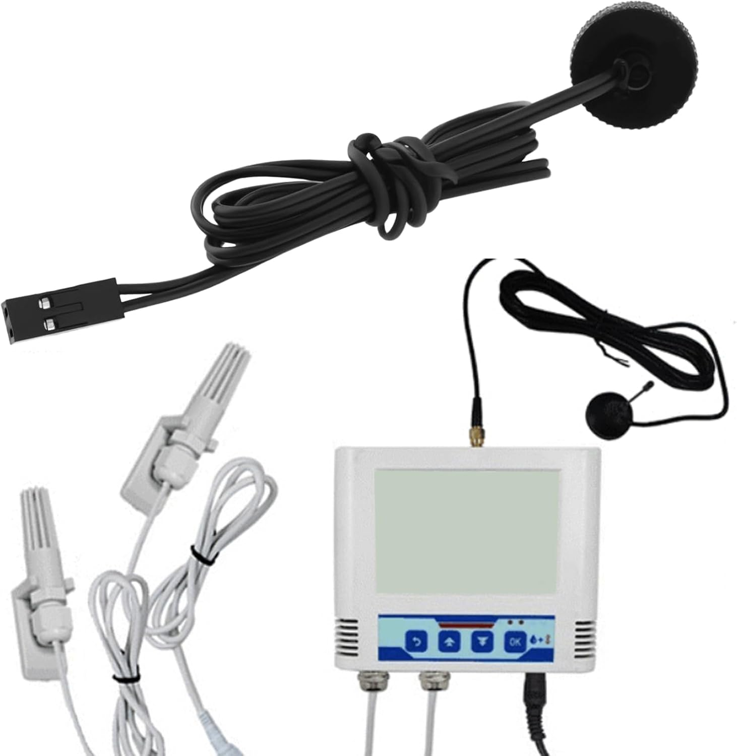 Emagtech 1Pc G1/4" Temperature Sensor Plug 2-Pin Du-Pont Terminal 10K Water Cooling Monitoring Fitting Connector 50Cm Wire