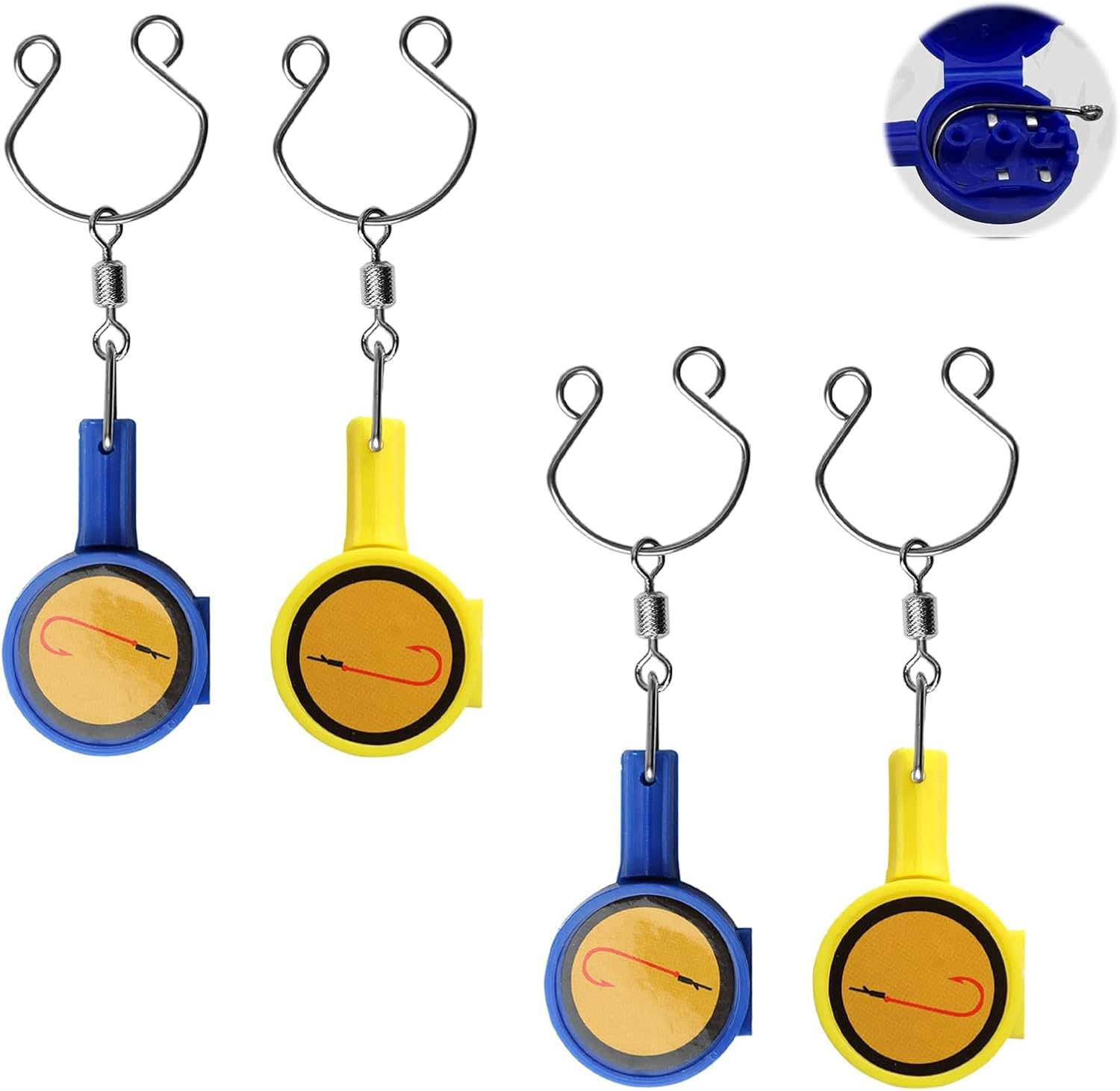 Fokmuaex 4-Piece Fishing Knot Tying Tool Set - Quick & Secure Knot Maker for Ice/Fly Fishing, Protects Hands from Sharp Hooks, Essential Beginner Fishing Accessory with Nail Knot Tool image number 1