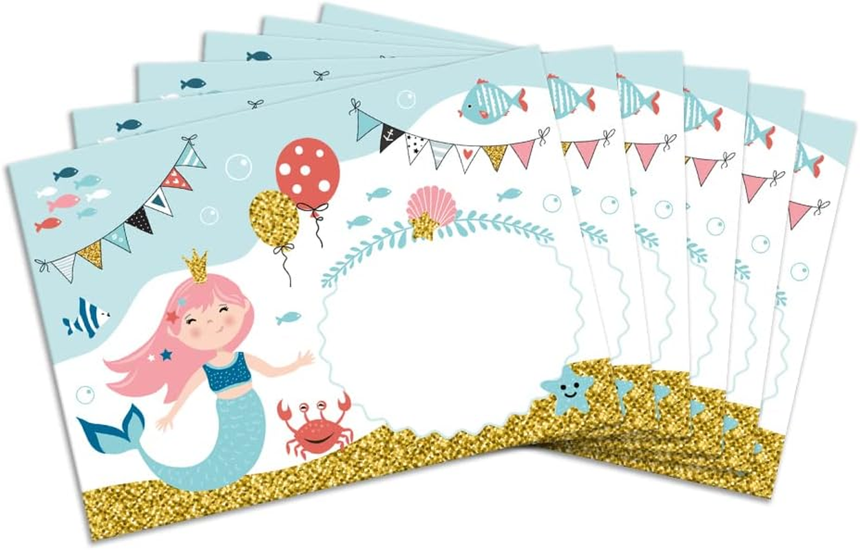 Writing Paper Set Letter Pad with Envelope for Girls Kids Mermaid Children Motif Letter Paper Pad Lined (A5 Pad with 25 Sheets + 15 Envelopes) image number 3