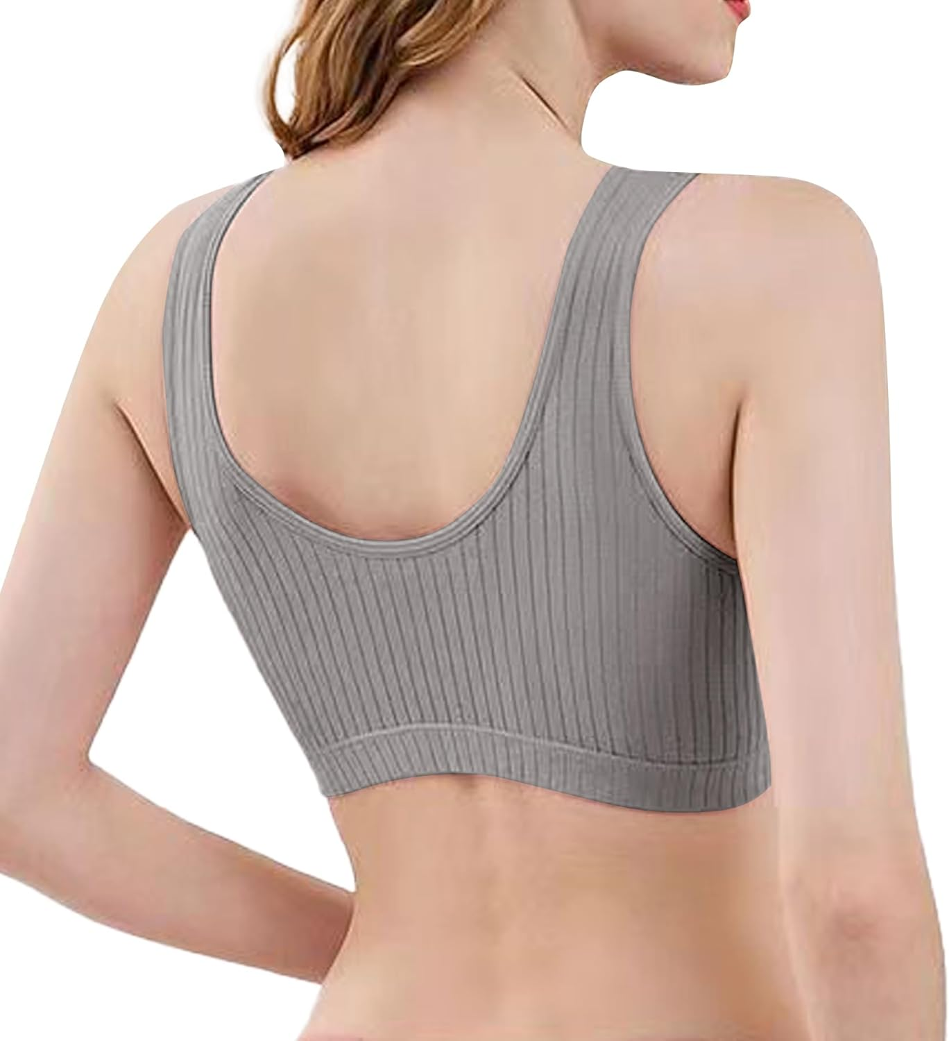 Dress Cici Front Snap Nursing Bra for Large Breast, Cotton Breastfeeding Bra, 1 Pack image number 6