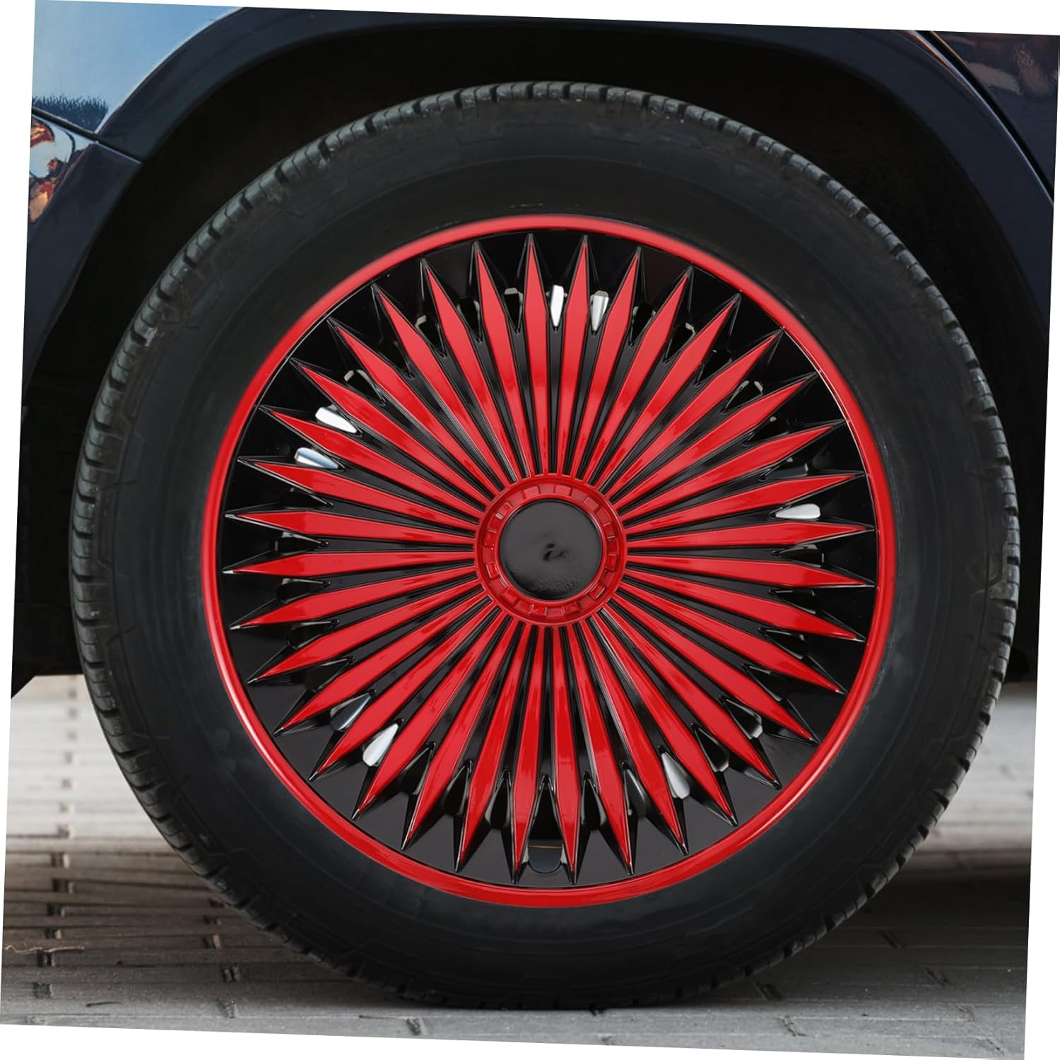 JECOMPRIS Decorative Car Hubcap Set Universal Wheel Rim Covers for Automotive Vehicles Easy Installation Suitable for Trucks and Cars image number 4