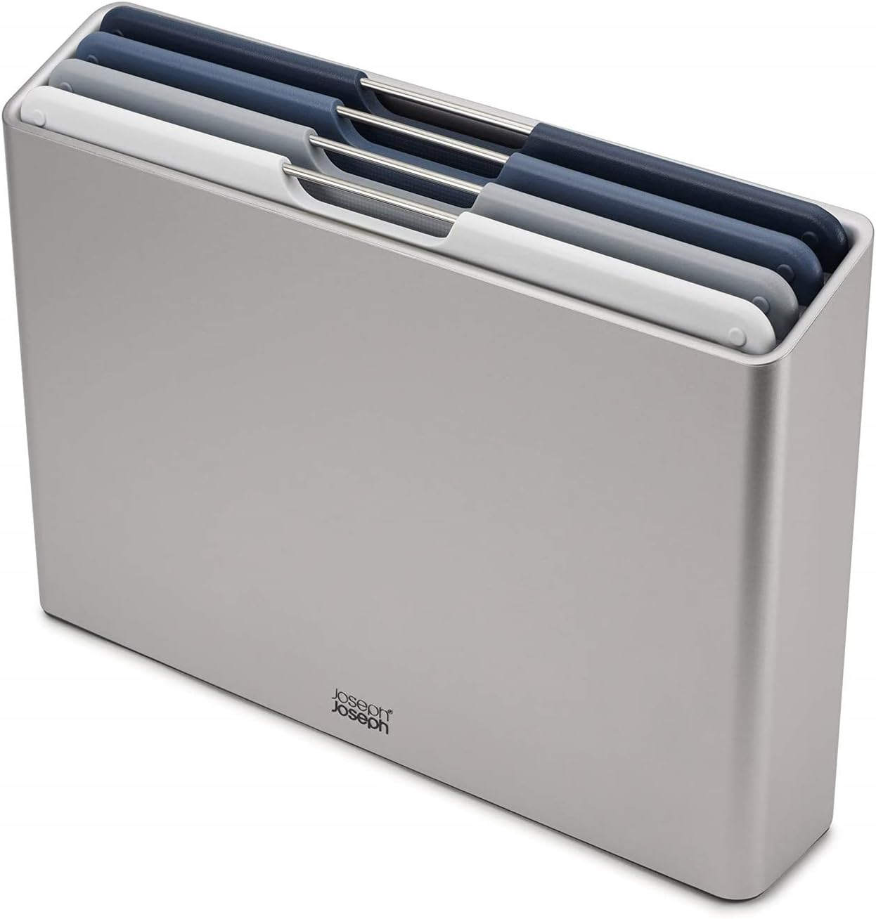 Joseph Joseph Folio Set of 4 Colour-Coded Chopping Boards with Storage Case (Large) - Graphite
