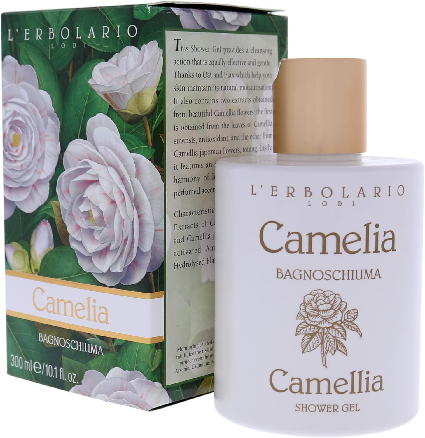 Lerbolario Camelia Shower Gel for Unisex Shower Gel, 300 Ml image number 4