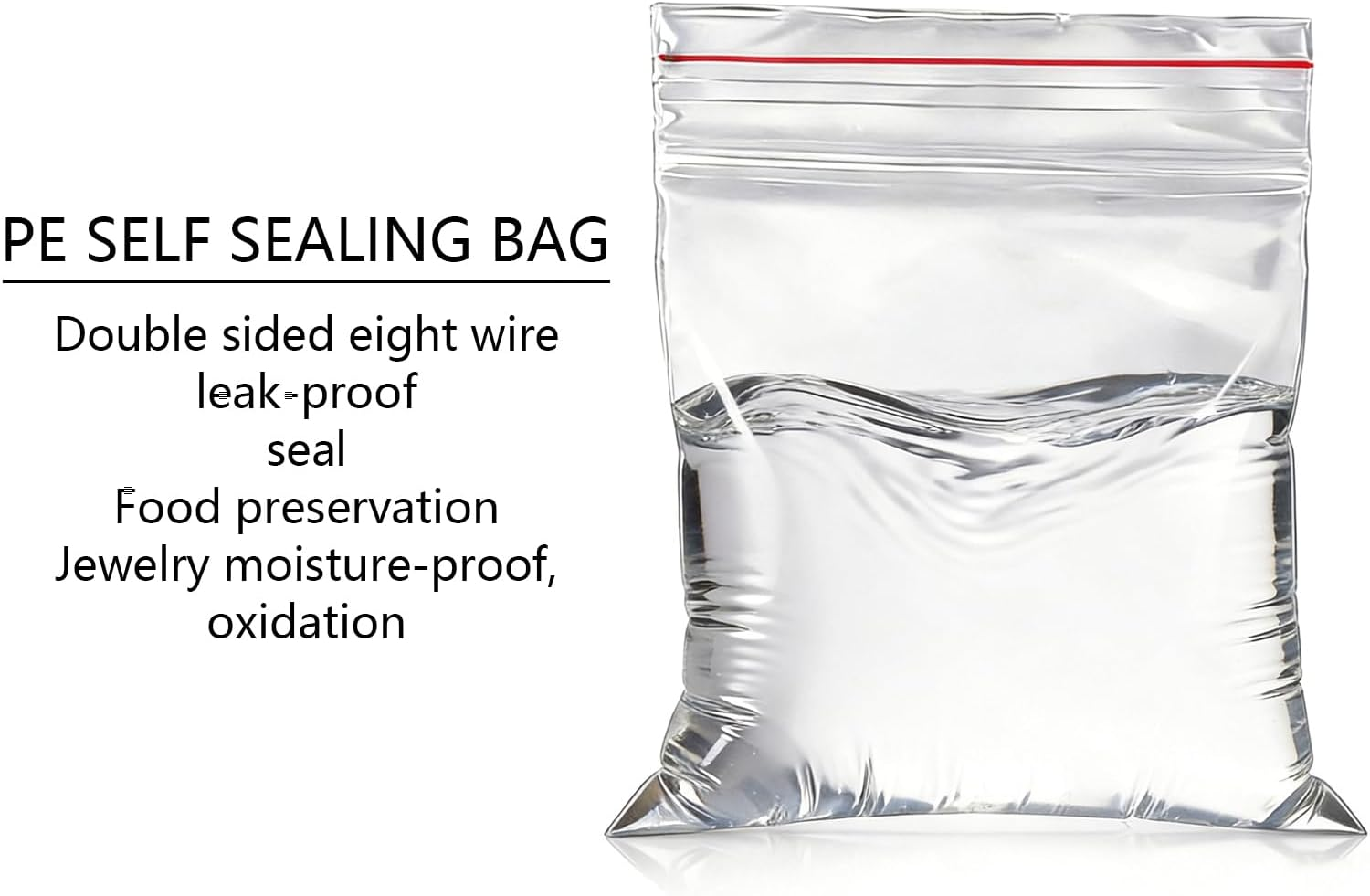 Luzcauwy 200 Pcs 4X6Cm Clear Zip Lock Resealable Bags Thick Small Plastic Ziplock Pouches for Storing Jewelry Screws Samples Waterproof Air Tight Professional Packaging Home and Business Use image number 1