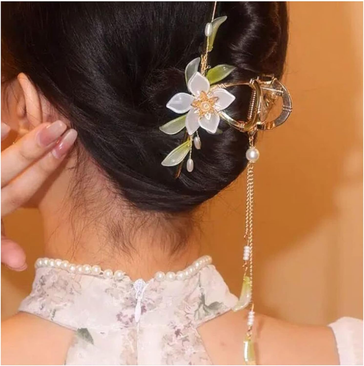 Claw Clips for Women Thick Hair, Hair Accessories, Female Temperament Clip Hair Ornament,Orchid image number 1
