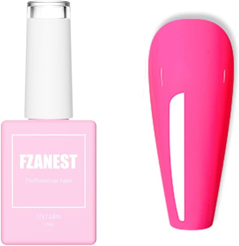 FZANEST Gel Nail Polish Soak-Off Lacquer LED UV Gel Polish Milky Transparent Nail Art Manicure (Sheer Rose Nude)