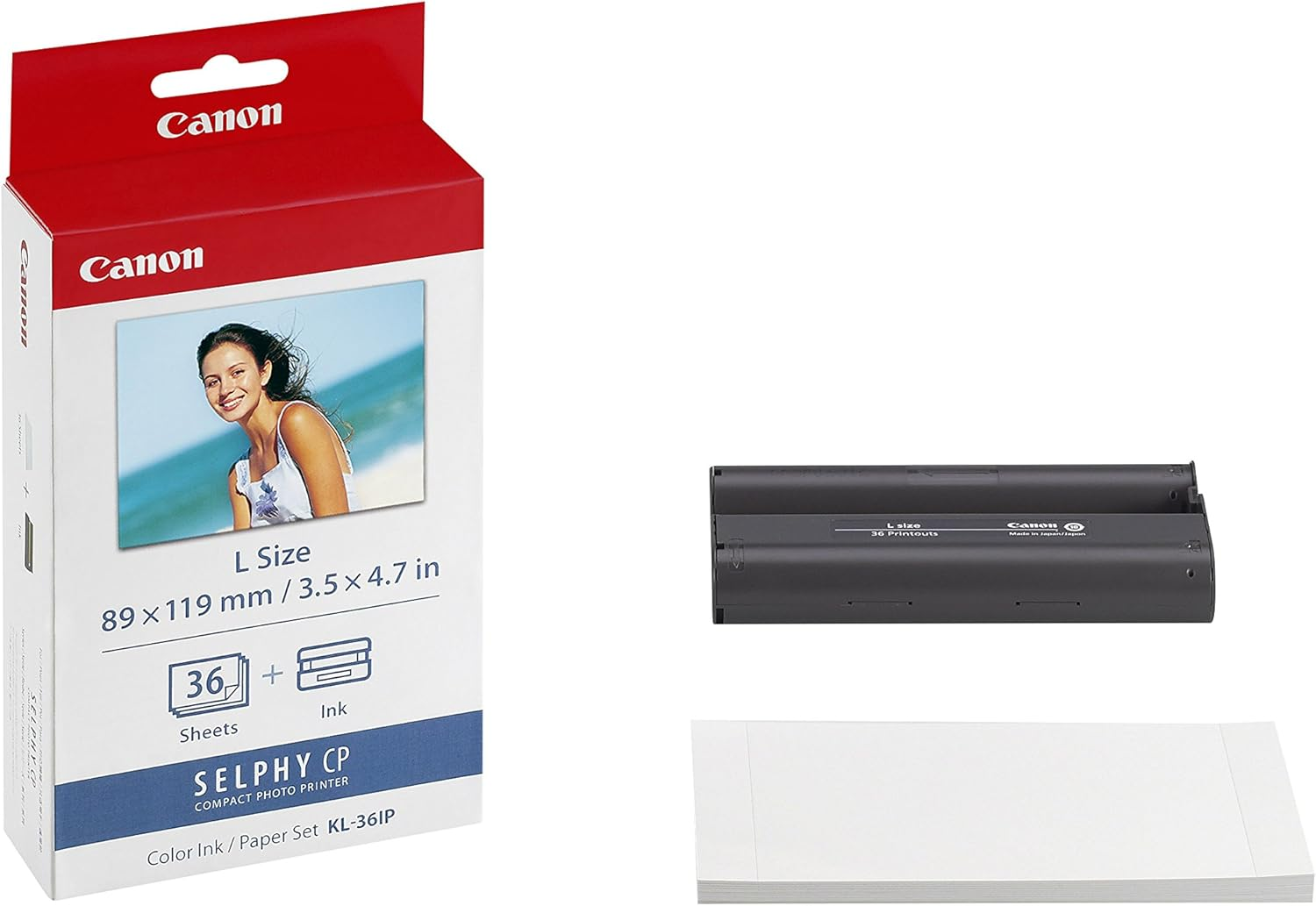 Canon KL-36IP Selphy Color Ink plus Paper Set, 36 Sheets, 89 X 119 Mm image number 1