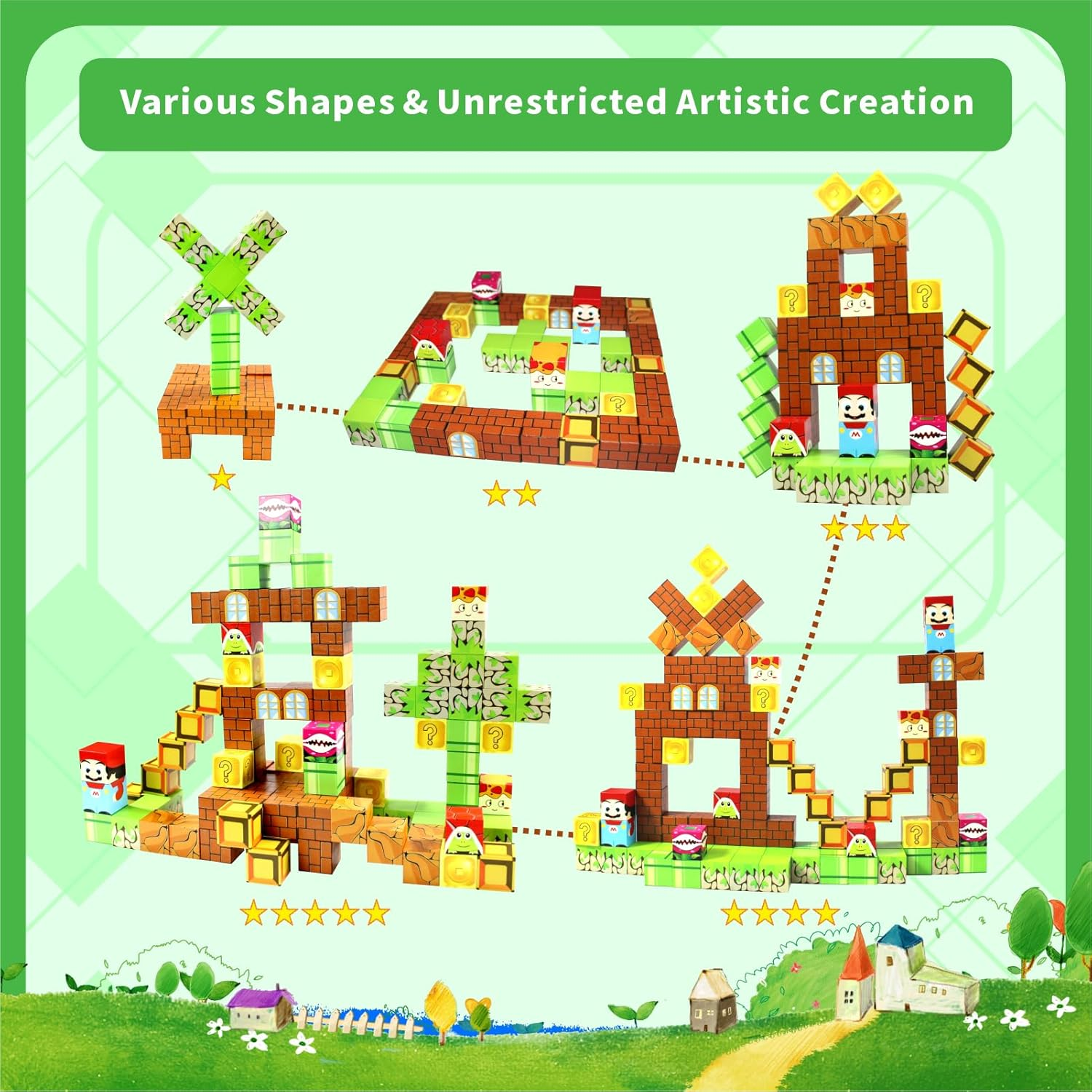 Building Blocks for Kids House Building Toy, Educational Construction Toys for Toddlers, Boys & Girls&hellip; image number 1