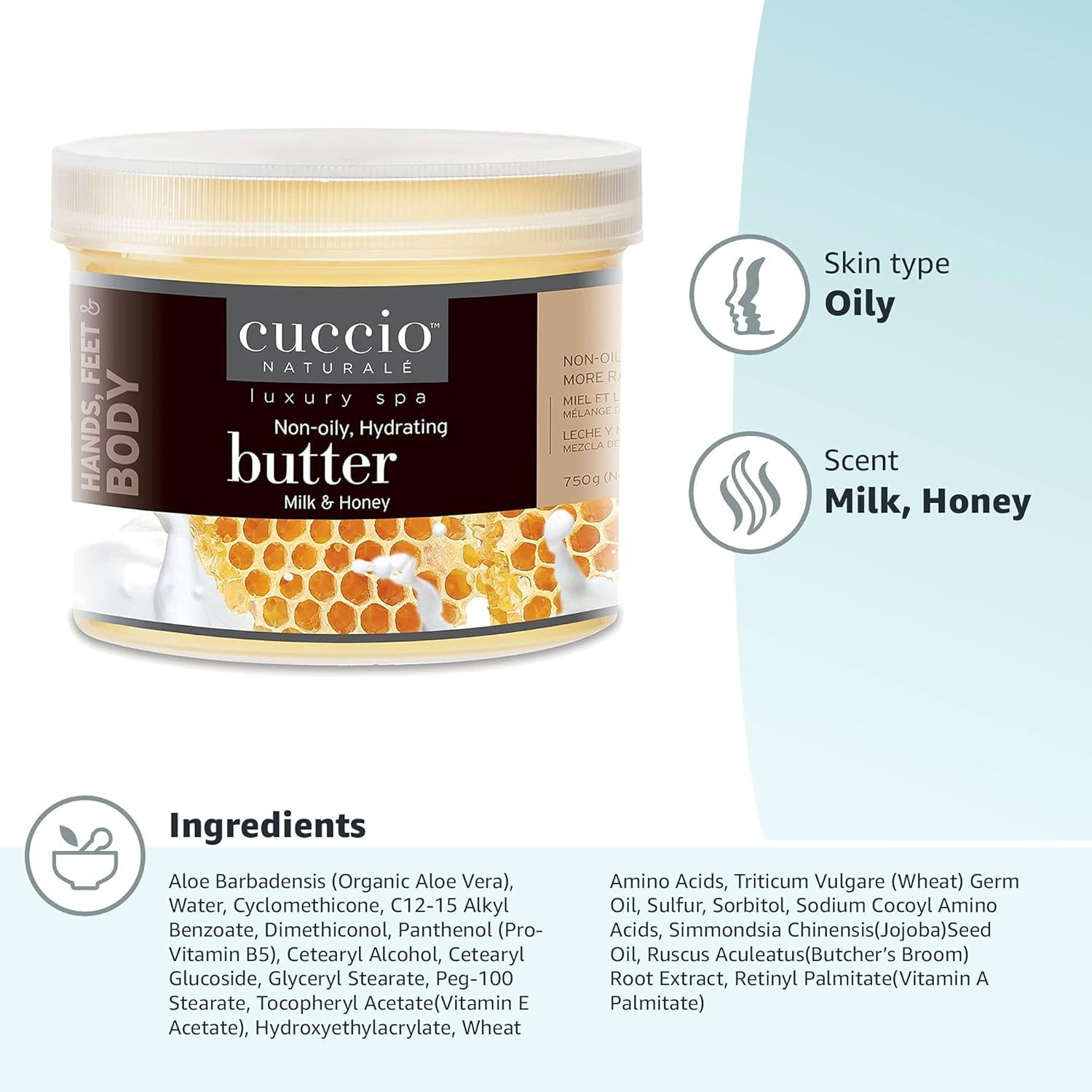 Cuccio Naturale Milk and Honey Butter Blend 770Ml (750G) image number 3