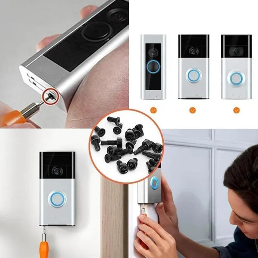 WADY Doorbell Screws for Ring Doorbell Screws Replacement,Video Doorbell Screws,Video Doorbell Replacement Screws,Applicable to Ring Smart Doorbell T6T15,Anti-Theft Hardware Screws
