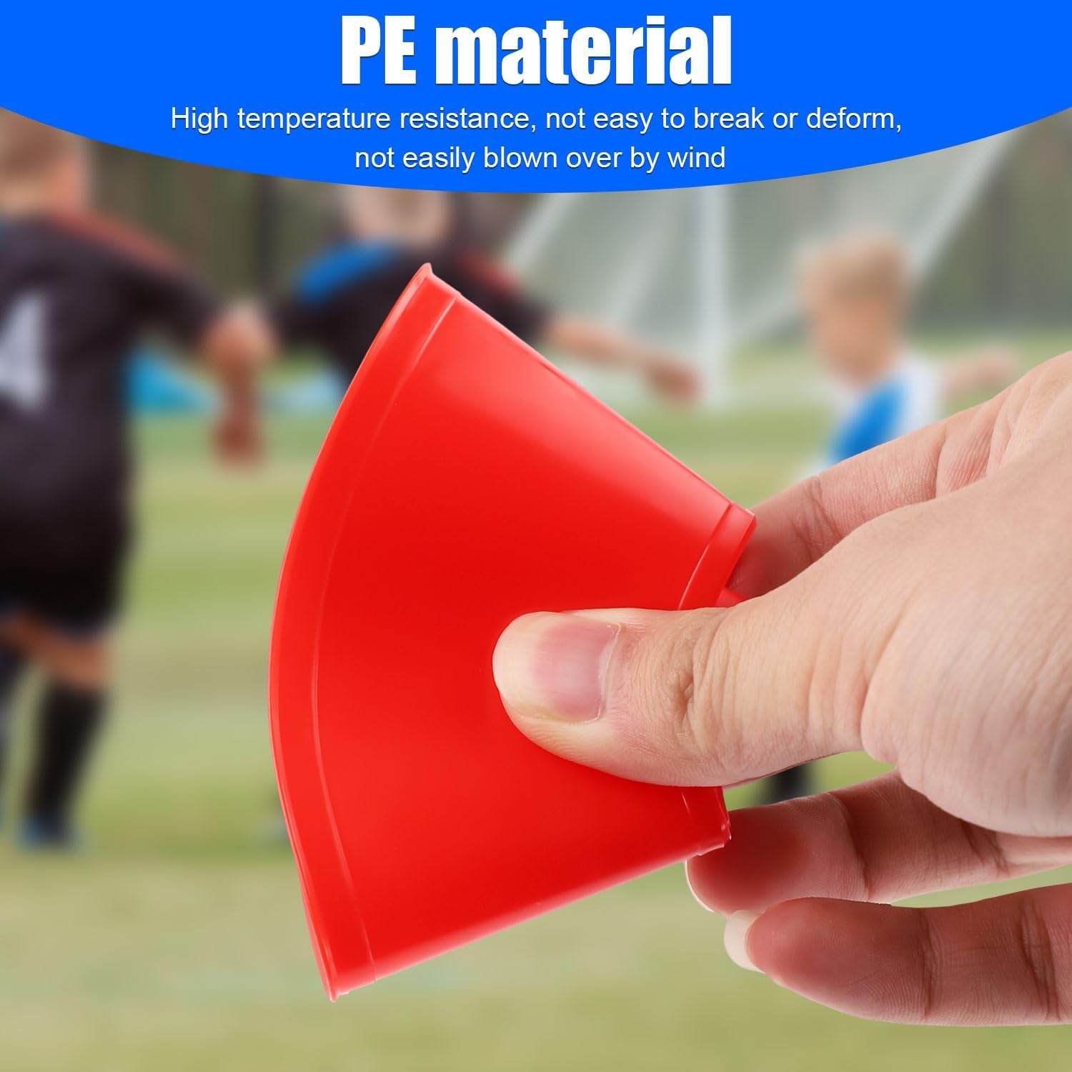25Pcs Soccer Cones for Sports Training, 5 Inch Mini Football Cones with Mesh Bag, Flexible Agility Practice Cones Drills Training Plastic Cones for Basketball Sports Games Kids Skating - Red image number 7