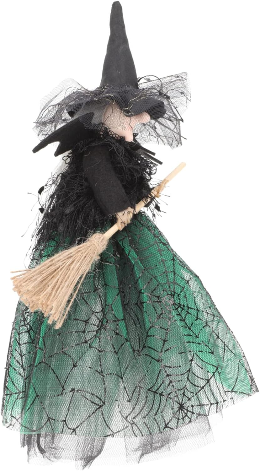 3Pcs Adorable Desktop Witch Figurine Decor for Halloween Festival and Home Display Delicate Witch Doll for Tabletop Decorative Use image number 3