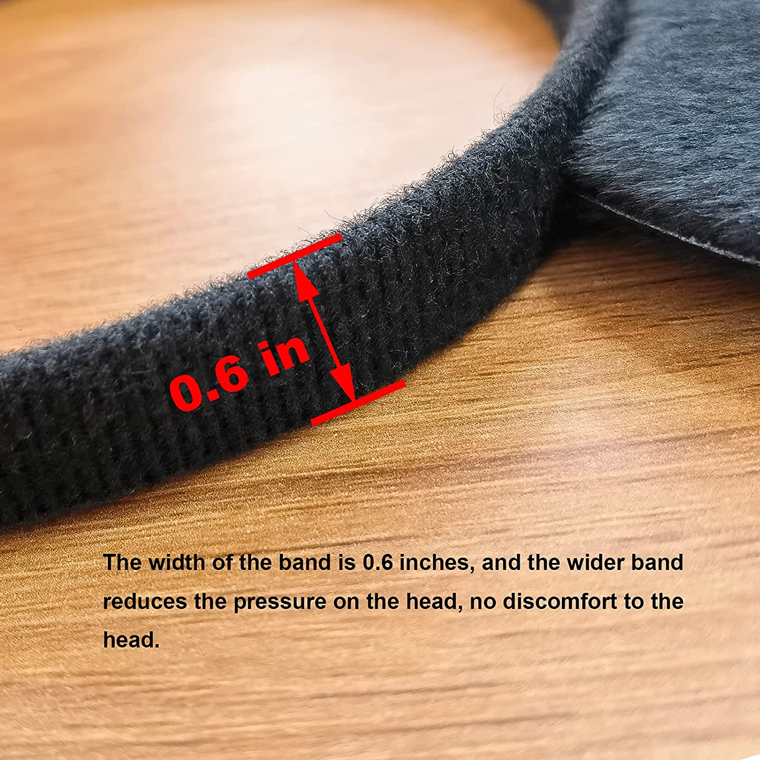 Chuangqi Mouse Ears Headband, Solid Black (Set of 12)