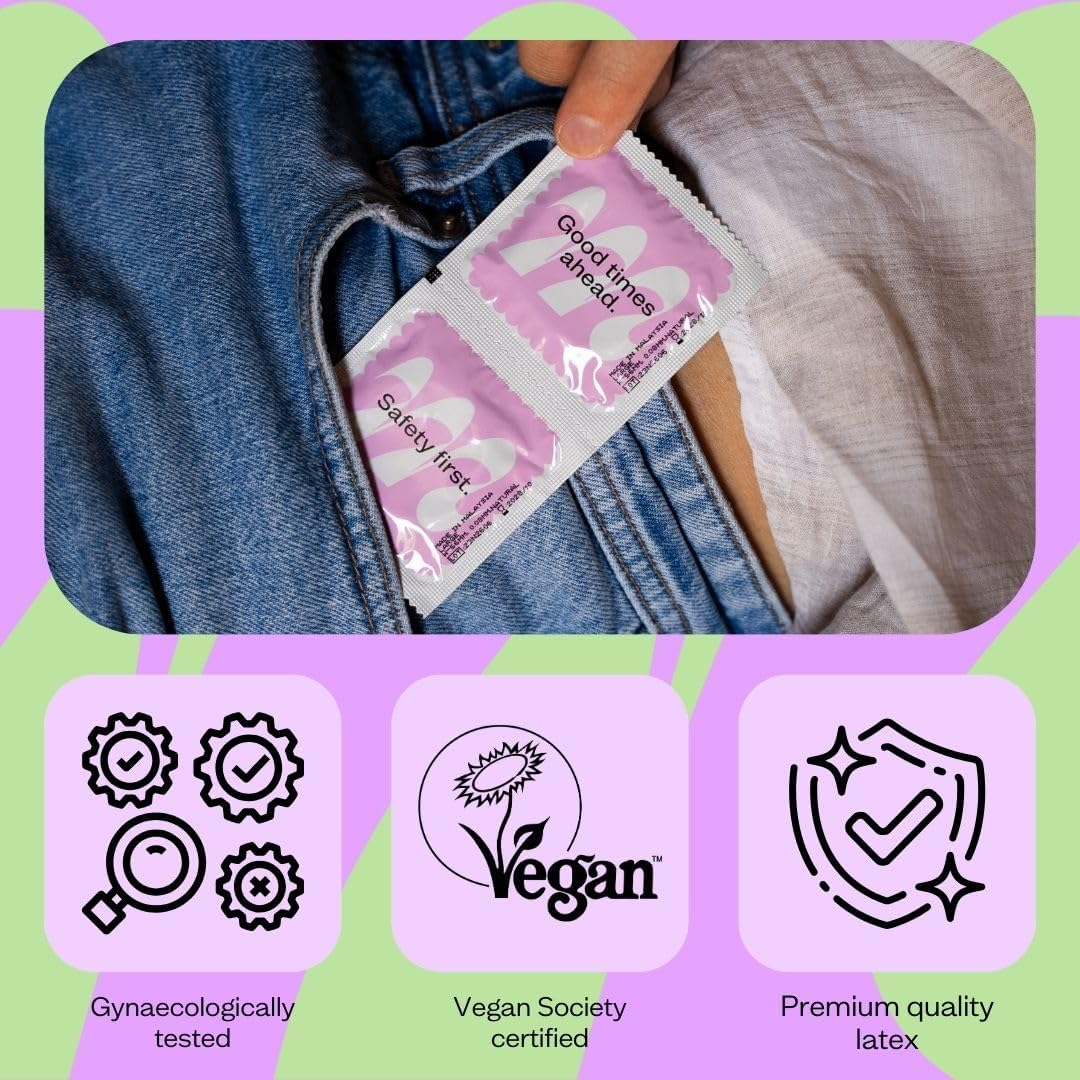 Moments Original Condoms | Large and Extra Lubricated, Premium Quality Natural Latex, Vegan, Gynaecologically & Dermatologically Tested (Pack of 1-12 Counts) image number 2