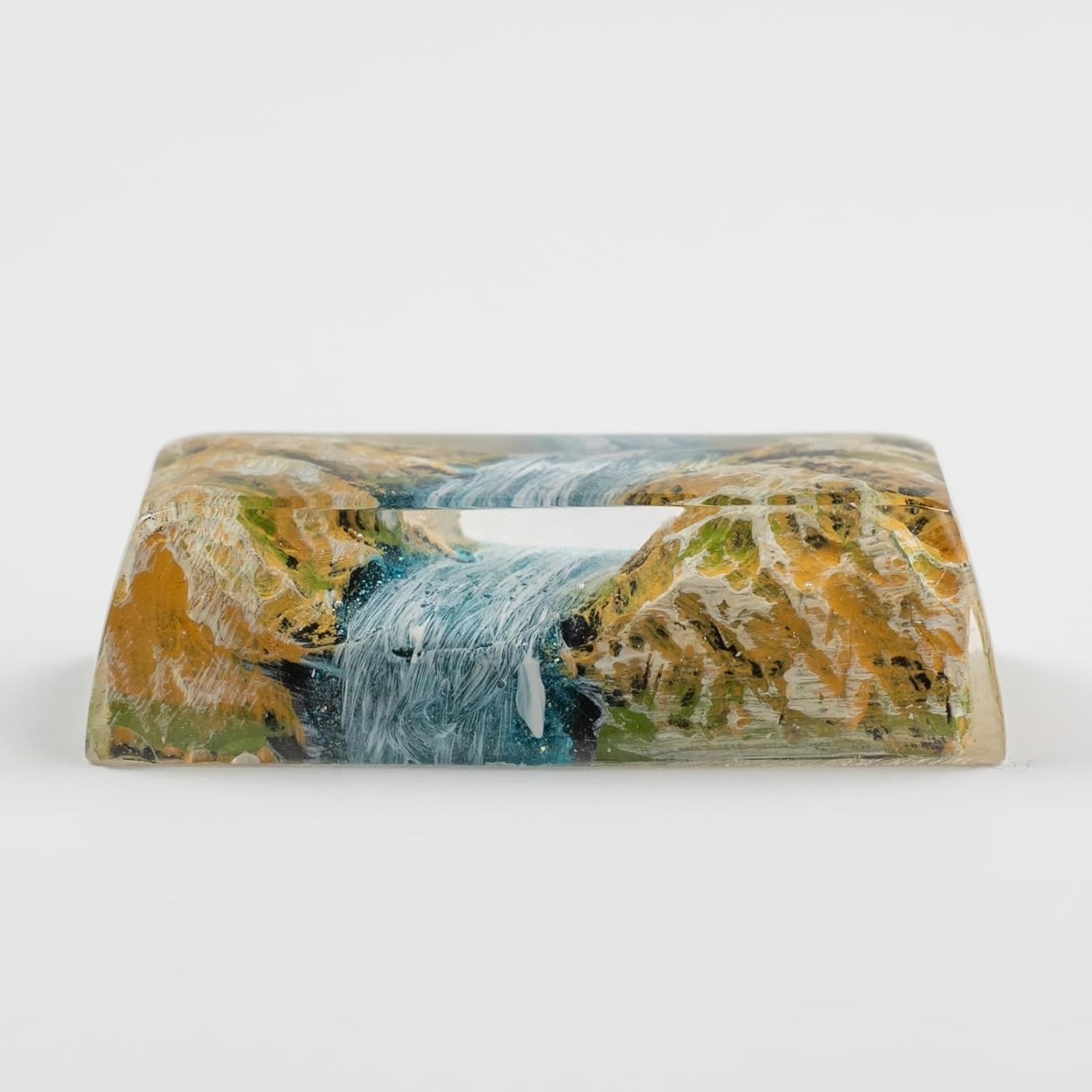 Artisan Autumn Mood Shine through Resin Keycaps - 2.25U Custom Translucent Keycaps for Mechanical Keyboard (Shift Enter SA) image number 6