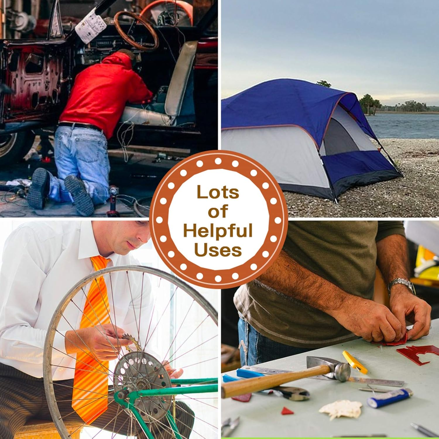 Rose Kuli 7'' Portable Multipurpose Multitool Multifunctional Pocket Mini Tools with Axe Hammer Plier Set Wooden Handle image number 4