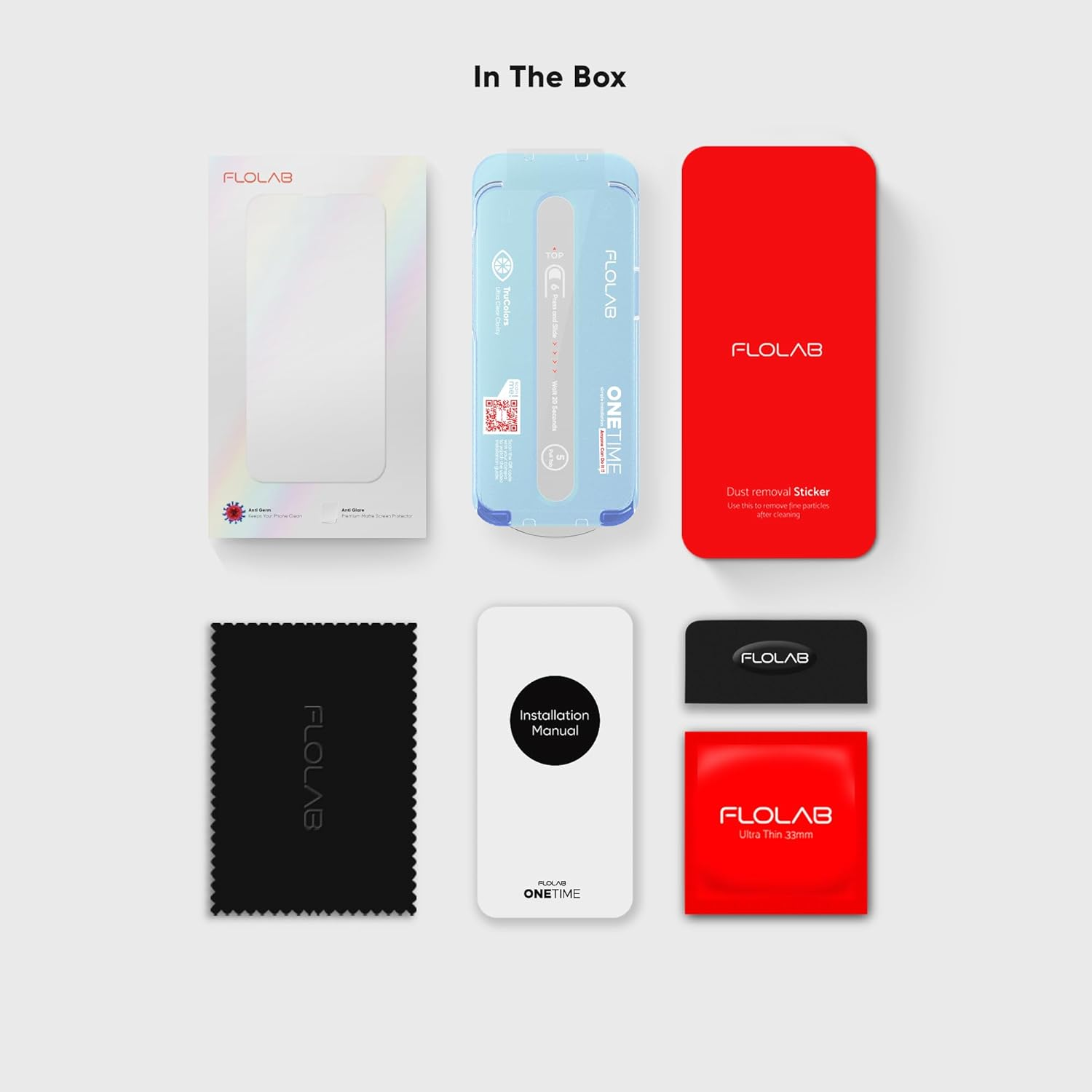 FLOLAB Nanoarmour ONETIME Case Friendly for Iphone 15 Pro Max Screen Protector Ultra Clear Military-Grade Tempered Glass - Reinforced Edge, Durable, Smooth, Easy to Install, Guaranteed. (Dust Free)