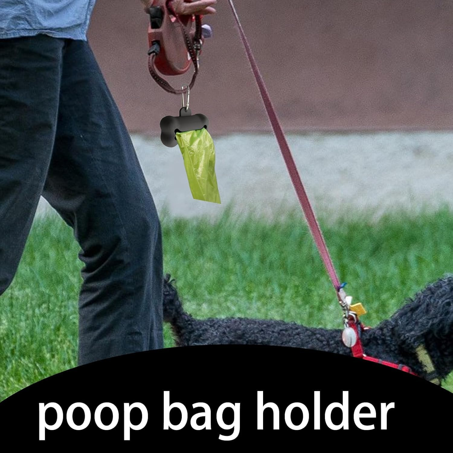 Fokmuaex 1Pcs Silicone Bone Shaped Dog Poop Bag Dispenser Holder for Outdoor Adventures, Outings & Daily Walks image number 6