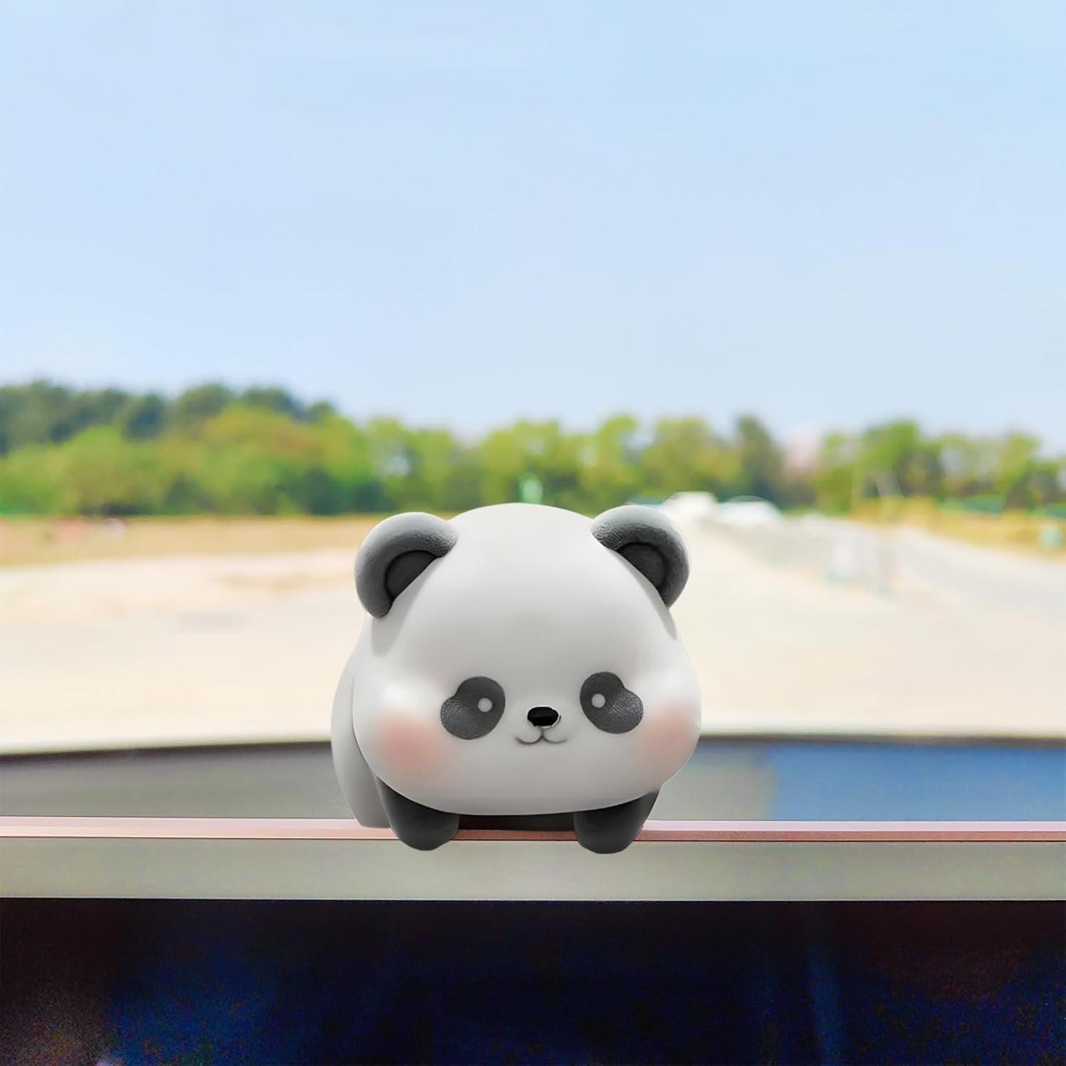 Cute Furry Animal Rear View Mirror Accessories, Car Dashboard Ornament Center Screen Decoration Rearview Mirror Charm, Car Accessories Interior Decor for Women/Men image number 1