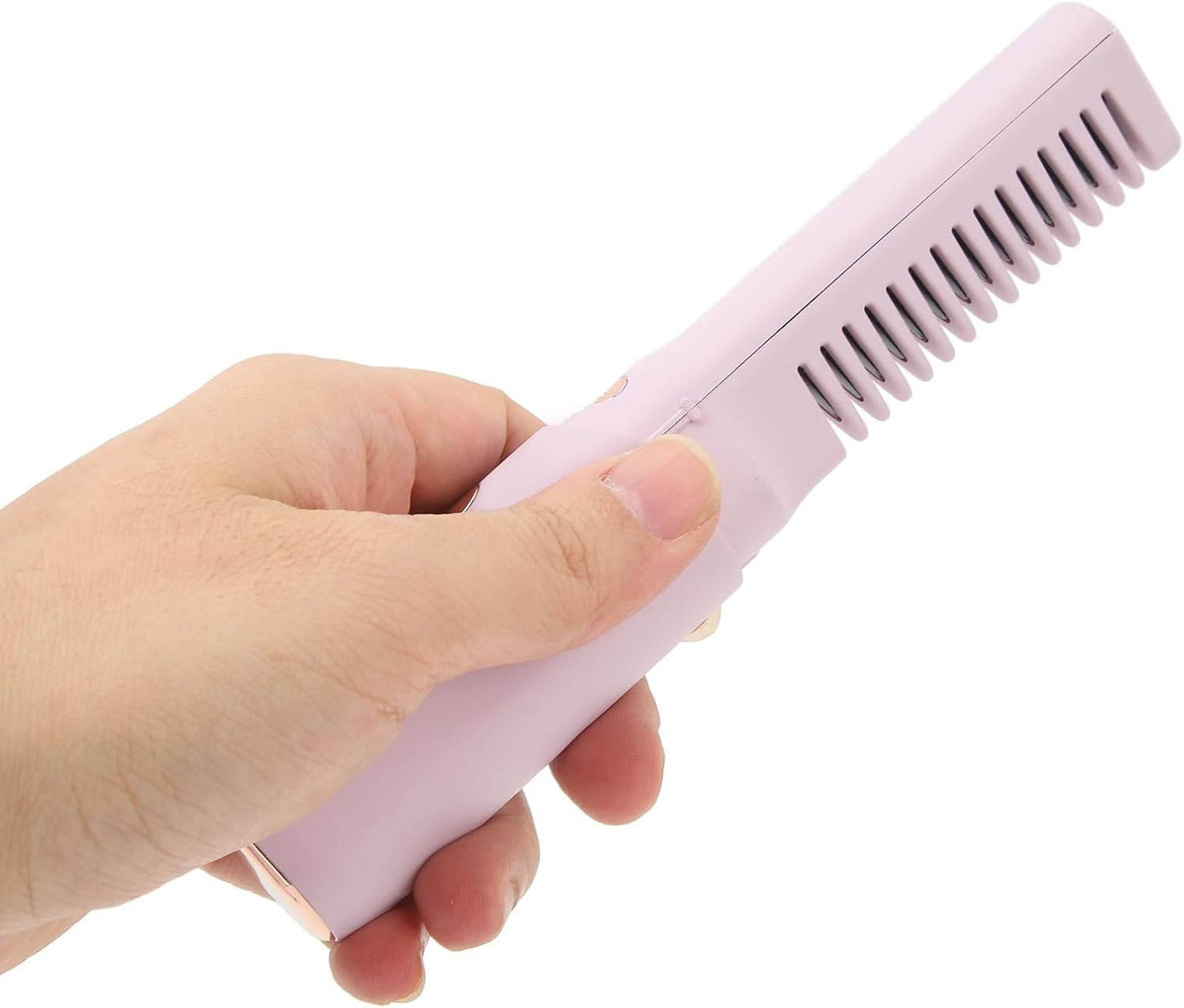 Portable Straightening Brush, Cordless Hair Straightener 2000Mah for Travel (Purple) image number 4