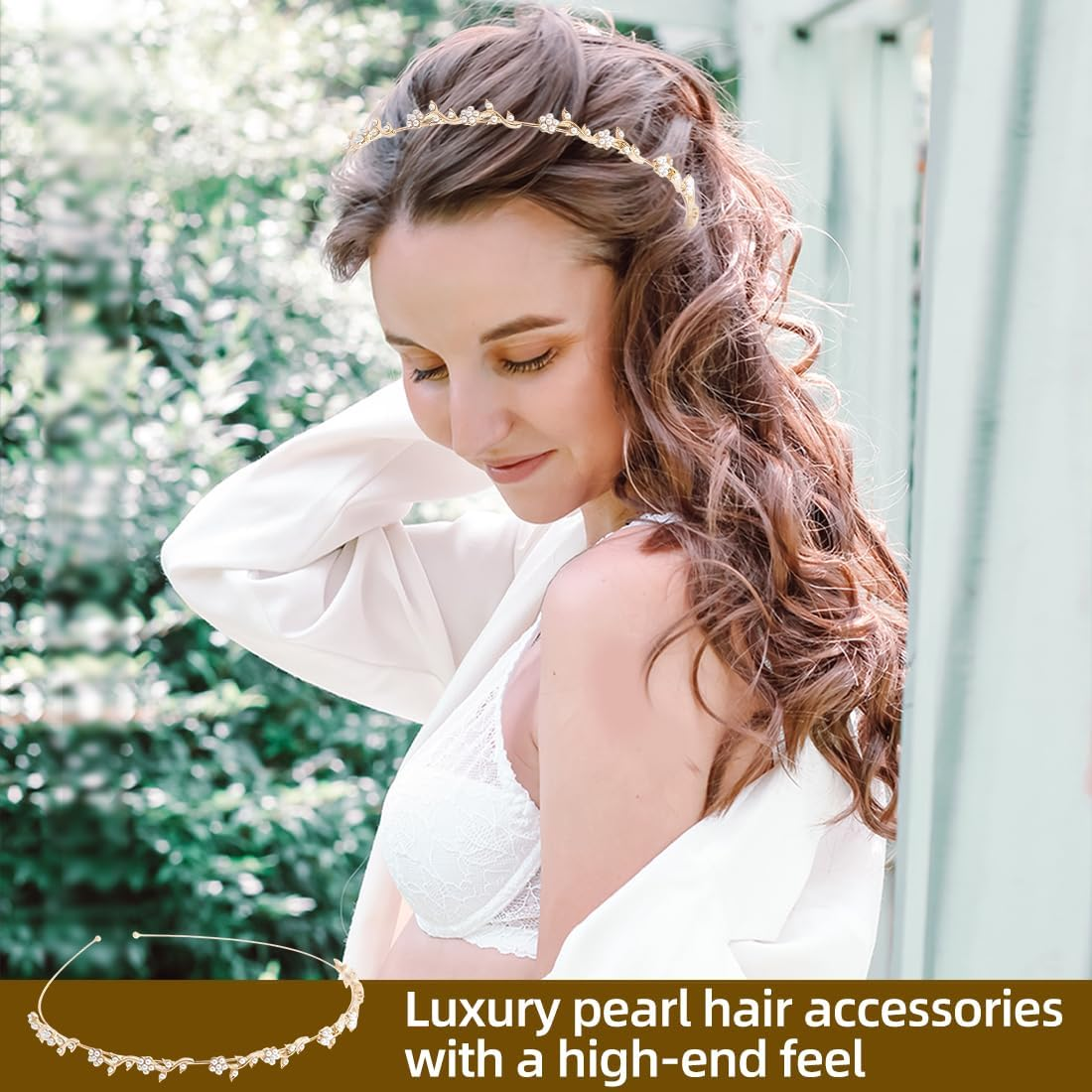 XFSRG Communion Hair Accessories Girls Headband Flower Design Communion Headband for Girls Wedding Hair Accessories