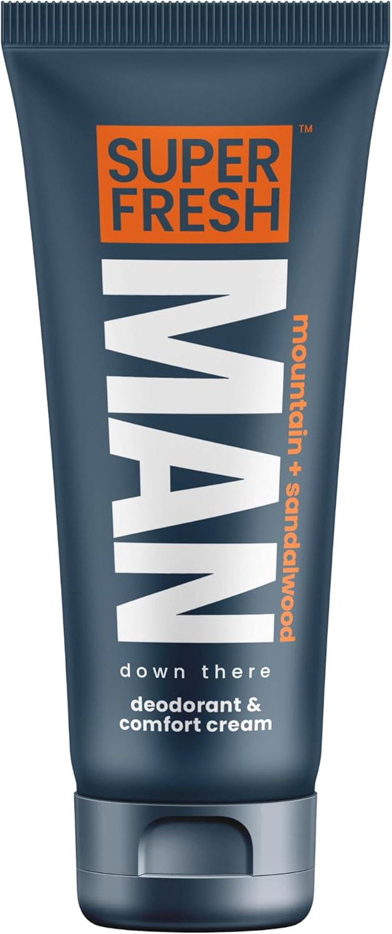 Super Fresh Ball Deodorant Lotion for Men Groin Butt and Body Hygiene Cream Controls Odor Prevents Chafing Aluminum Free Daily Freshness and Comfort Powder Lotion Formula in Convenient 4 Oz Tube