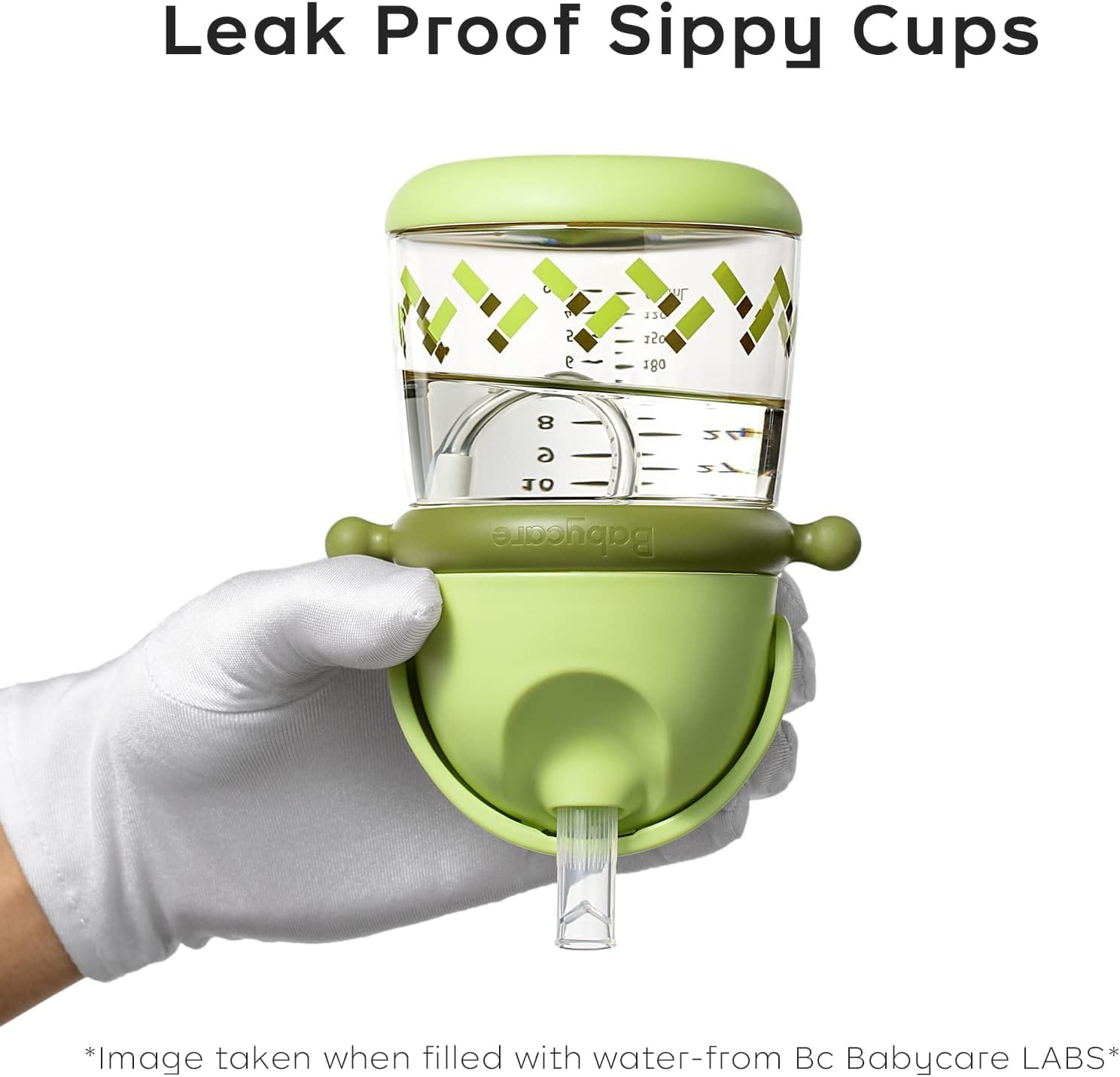 Bc Babycare Straw Sippy Cups for Toddler, No Spill Sippy Cups for Baby 1+ Year Old, Transition Weighted Sippy Cup (Green1 300Ml) image number 1