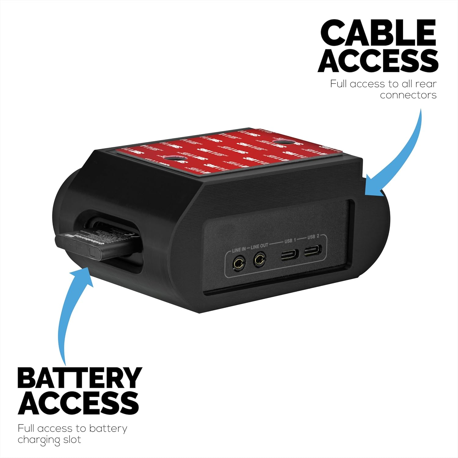 Under Desk Mount for Steelseries Arctis Nova Pro Wireless Base Station &ndash; Secure Fit, Easy Install with Screws or VHB Tape &ndash; Clean, Organized Gaming Setup &ndash; by Brainwavz (UM01) image number 2