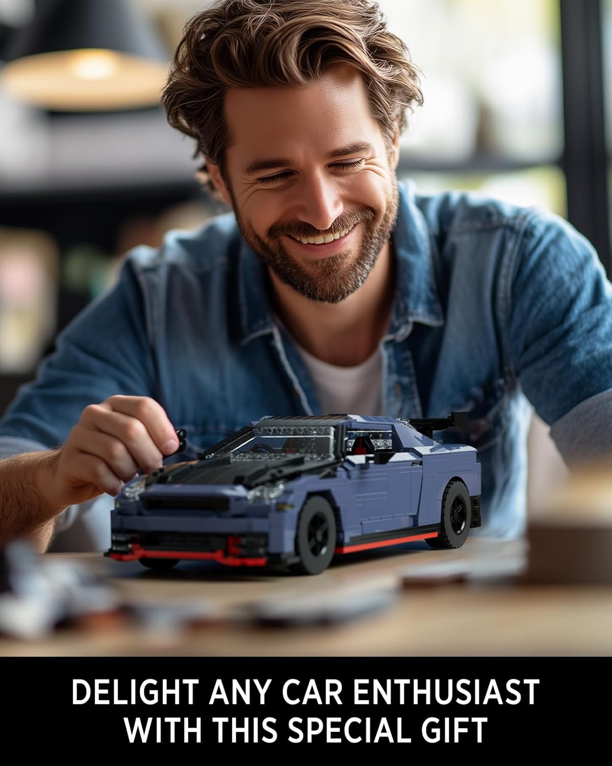 Nifeliz GTRS-35 Sports Car Building Sets, 1:14 Scale Collectible Model Set for Adults Car Enthusiasts, Gifts to Build and Display (1323 PCS, NF10285) image number 3