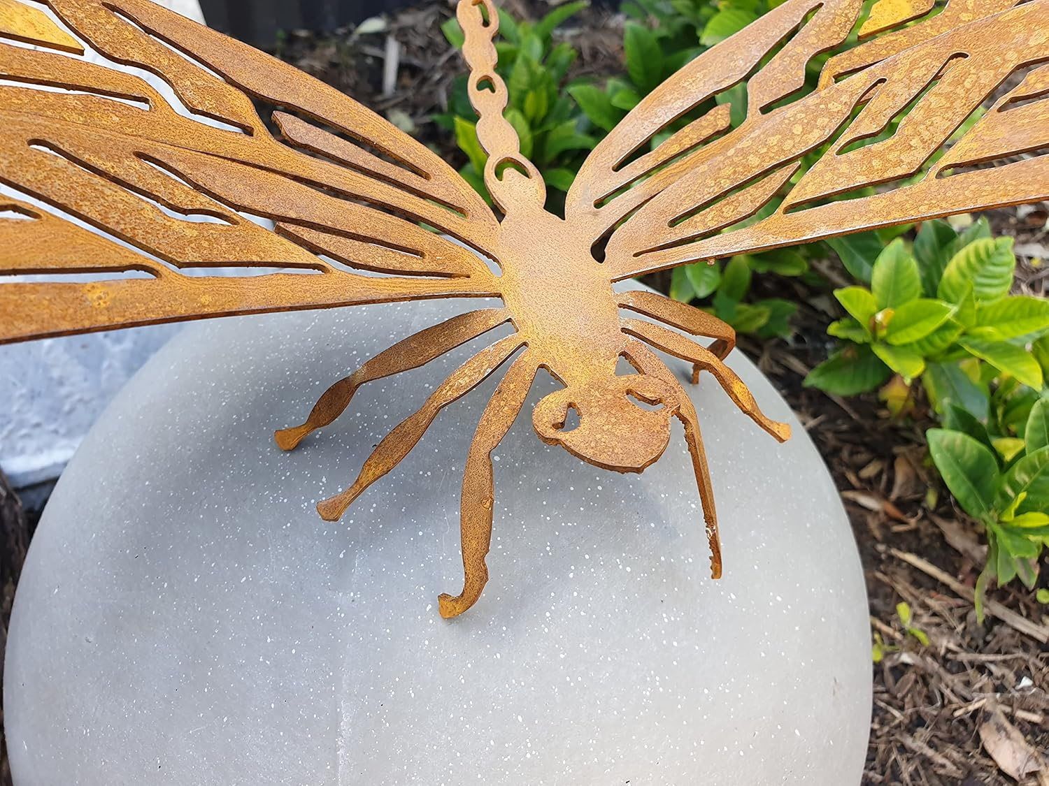 Dragonfly - Australian Made Rusted Metal Garden Art image number 3