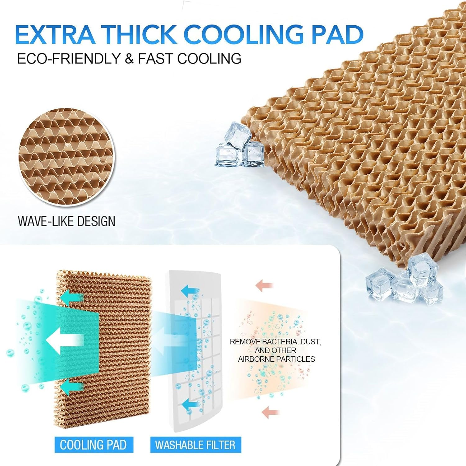 Maxkon 3 in 1 Evaporative Air Cooler Portable Cooling Fan Purifier Humidifier 36L Swamp Home Commercial Industrial Ionizer Conditioner image number 5