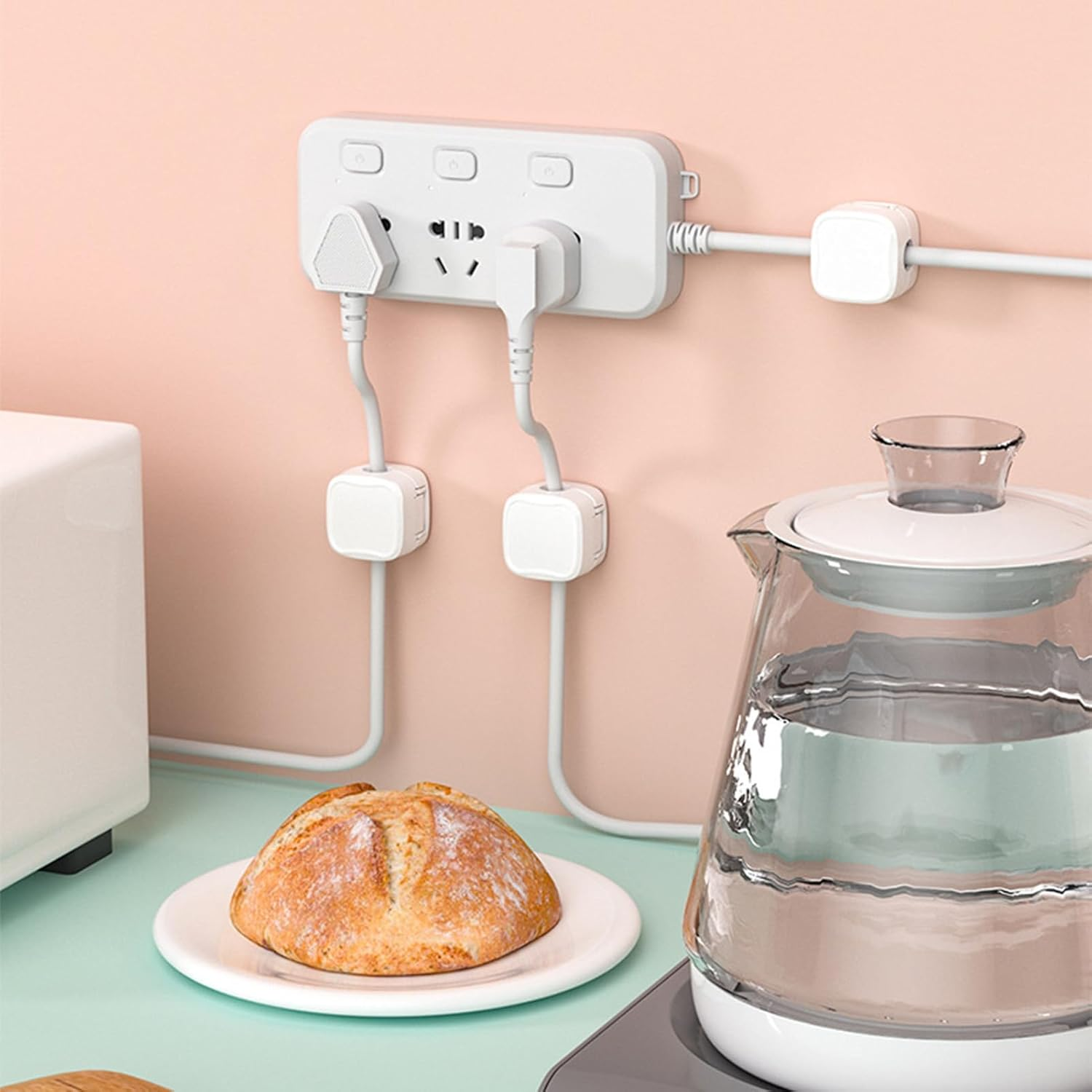 Magnetic Cable Clips | Multi-Purpose Cable Clips Magnetic Holder | Easy to Use Cable Clips for Nightstand for Electrical Appliances, Network Cable, Audio, Charger Shwing image number 2