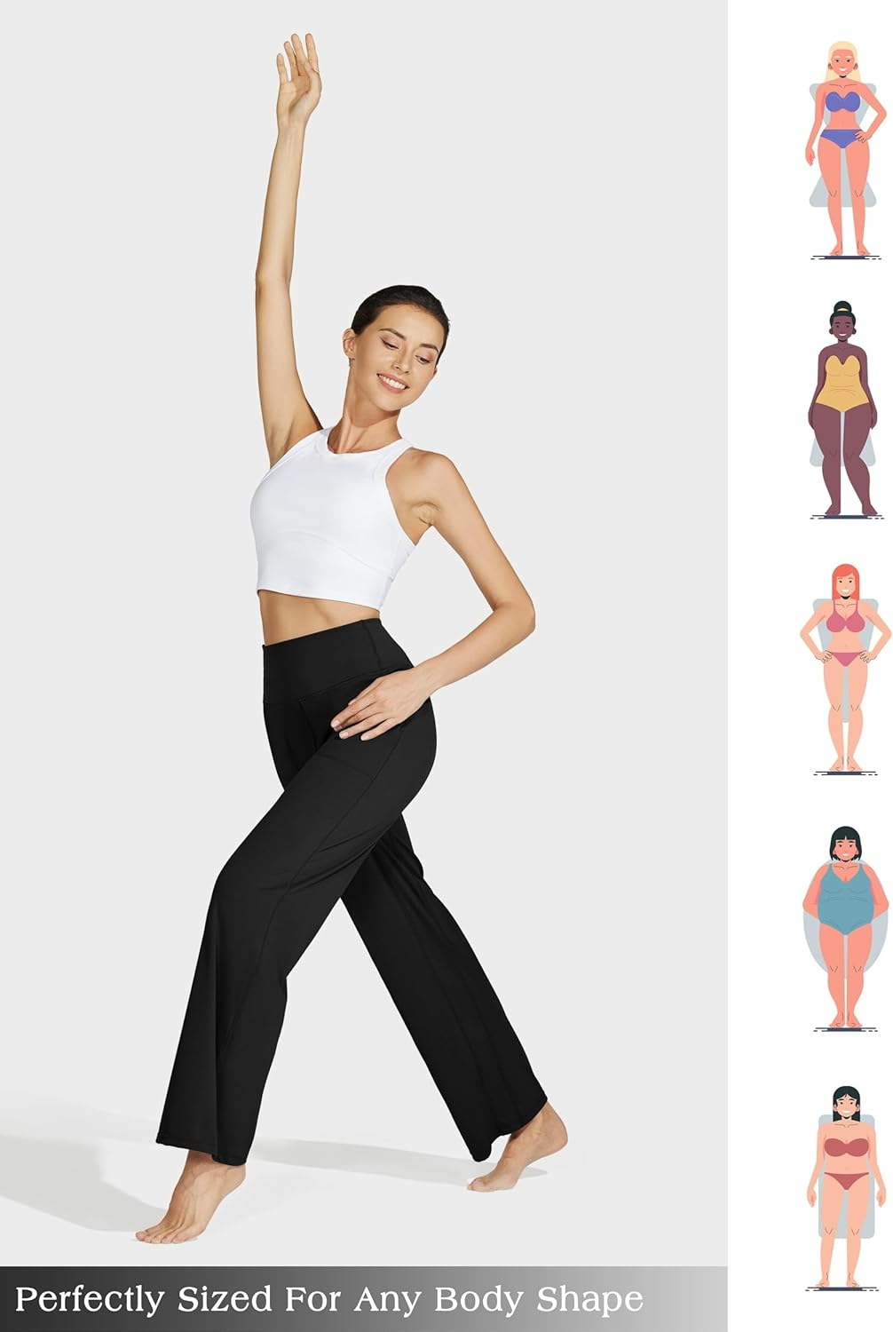 WILLIT Women'S Wide Leg Yoga Pants with Pockets High Waist Comfy Soft Comfy Casual Lounge Pants 28"/30" image number 3