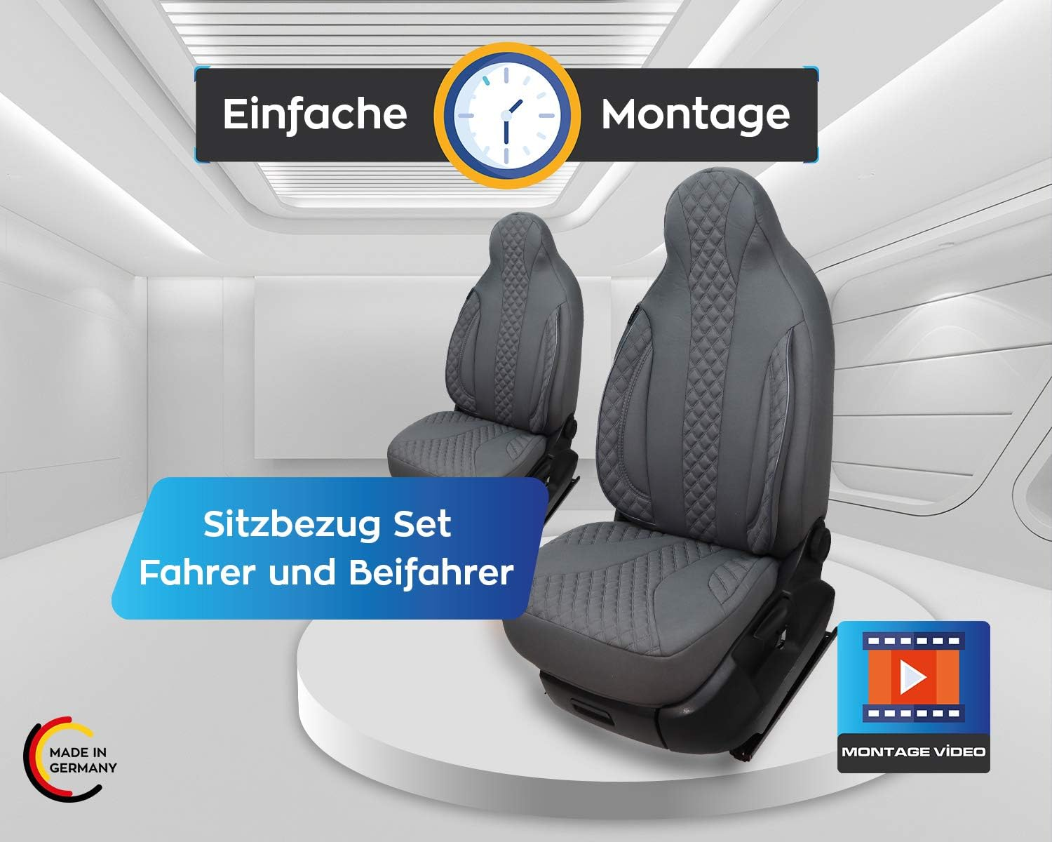BREMER SITZBEZ&Uuml;GE Seat Covers Compatible with Seat MII Driver and Passenger from 2011, Colour Number: PL409 image number 4