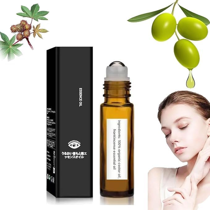 EASYNICE Eraser Roller Ball Essential Oil Eraser Rollerball Castor Oil and Frankincense for Eyes,Time Eraser Oil, Time Eraser Rollerball Organic Castor, Castor Oil and Frankincense Eye Roller image number 2