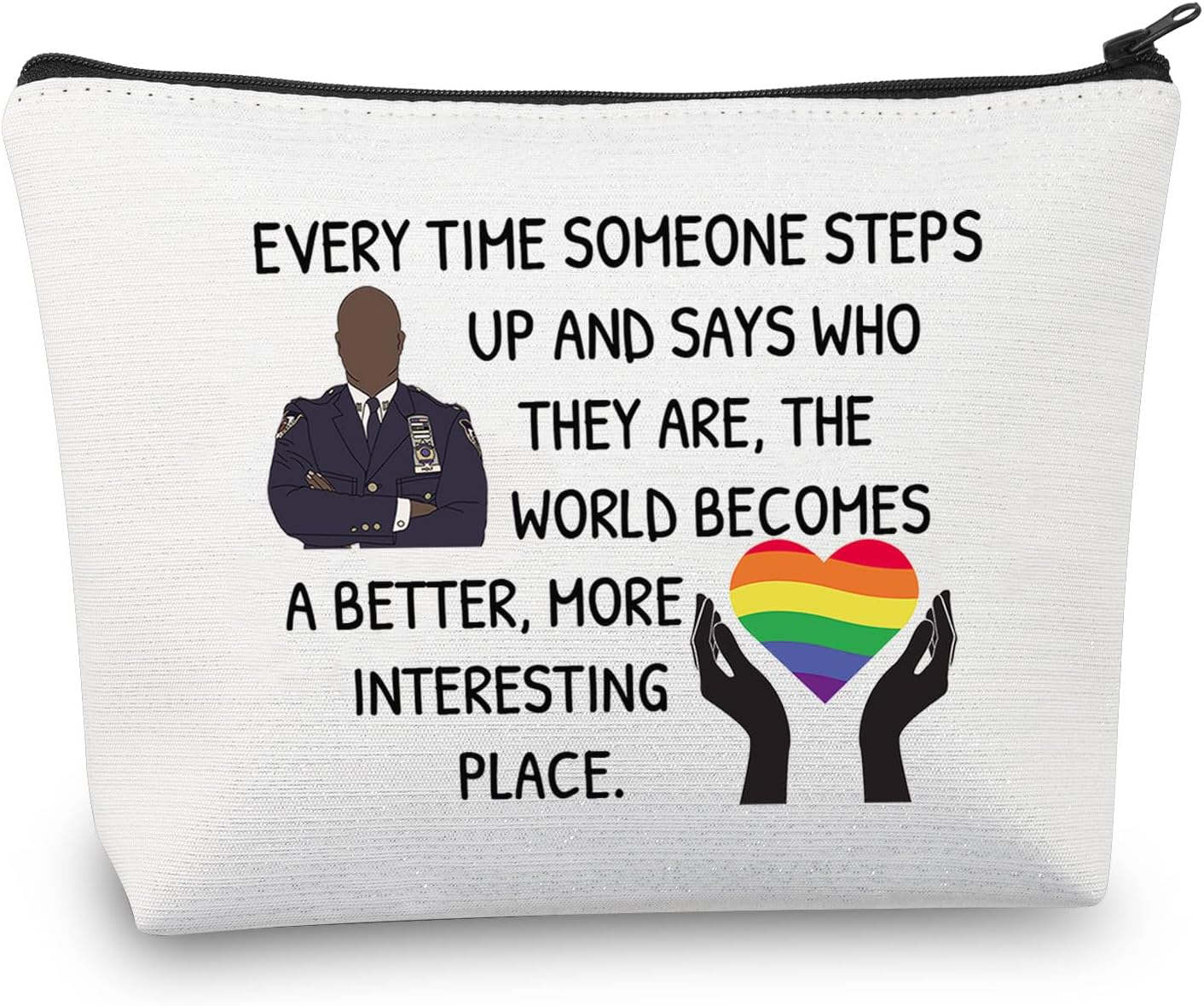 PLITI Brooklyn Makeup Bag Brooklyn Inspired Gift Nine-N Fan Gift Captain Bucky Inspired LGBTQ Gift 99TH TV Show Merchandise, Every Interesting Placeu, Fashion image number 6