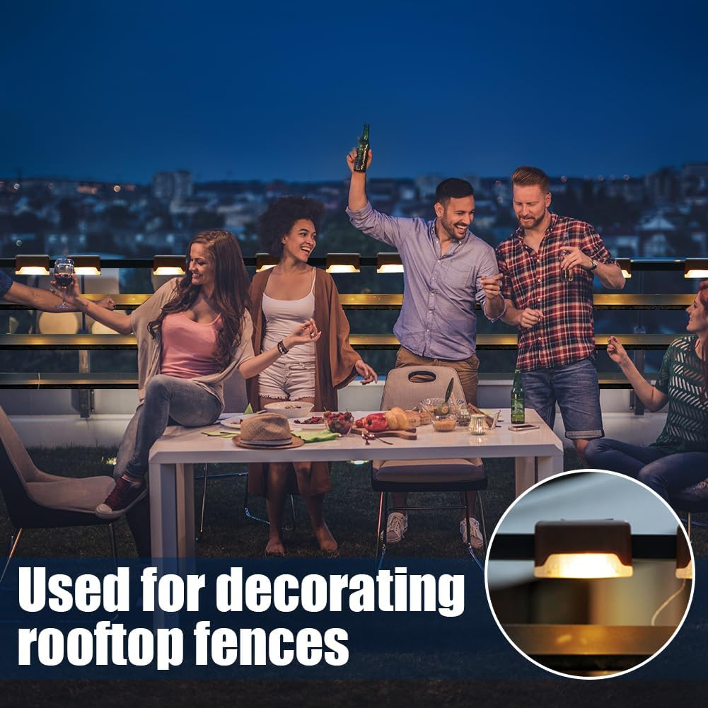 Outdoor Solar Deck Lights, Solar Step Lights Waterproof Led Solar Lights, Outdoor Stairs Solar Lights, Outdoor Lights for Deck, Step, Railing, Wall, Patio, Stair and Driveway Path (24 Pack) image number 4